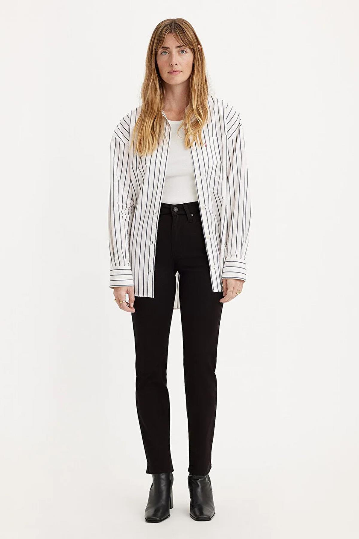 Levi's 724 High Rise Straight Kadın Jean Pantolon - Night Is Black - A7744-0000 - Levi's - A7744-0000