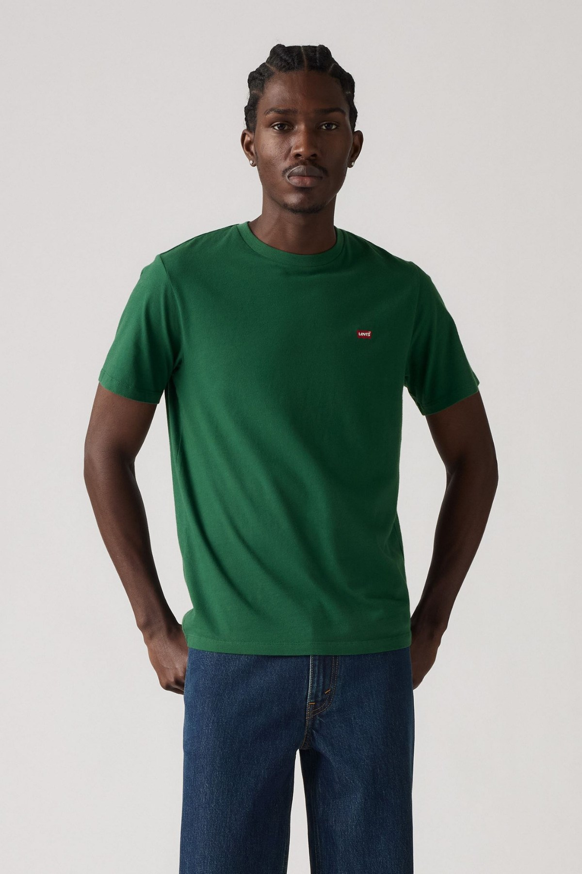 Levi's Classic HM Erkek Koyu Yeşil Basic T-Shirt - 003VJ-0001 - Levi's - 003VJ-0001