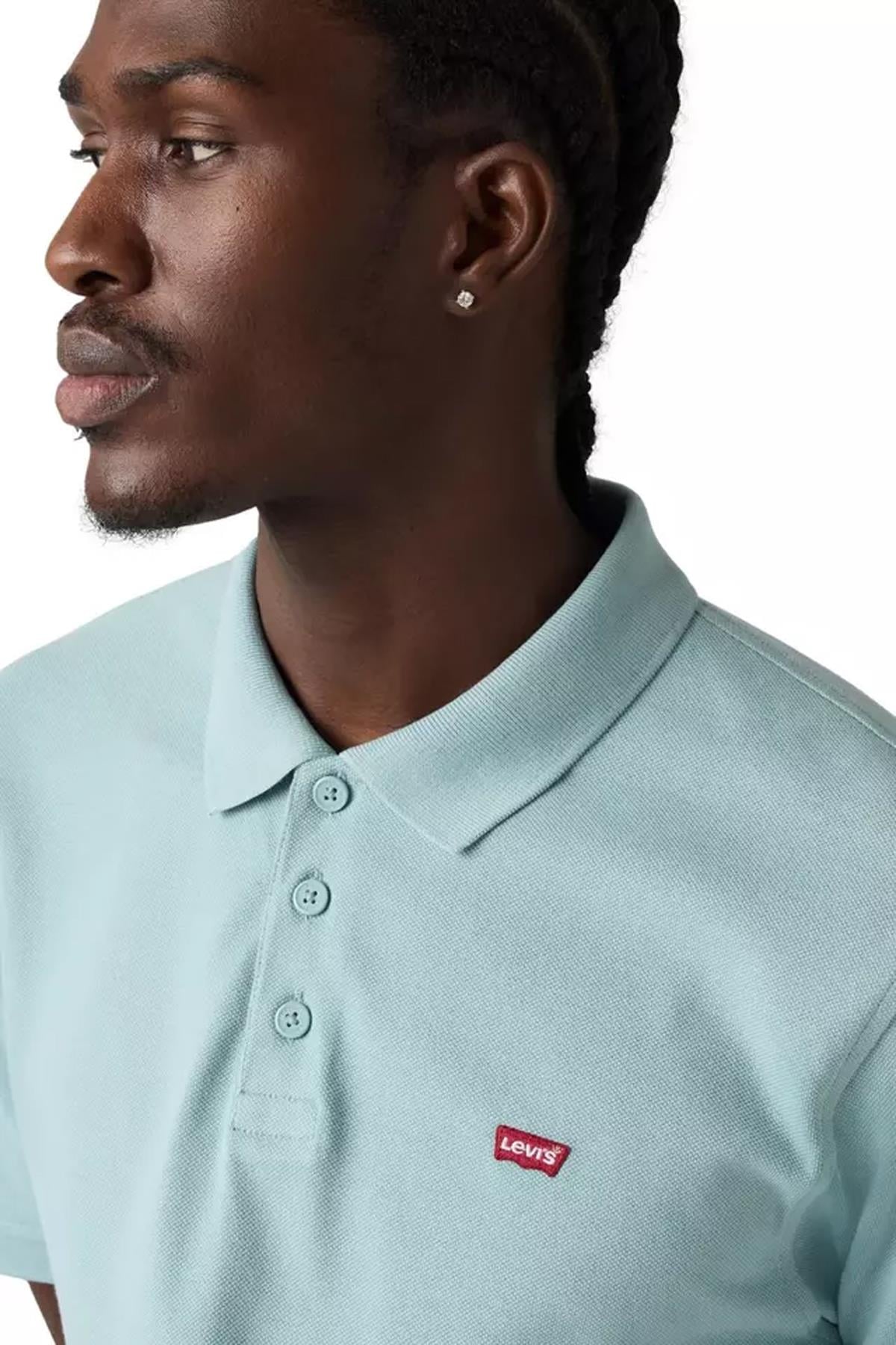 Levi's Erkek 100% Pamuk Standard Fit Polo Yaka Su Yeşili T-Shirt - 35883-0283 - Levi's - 35883-0283