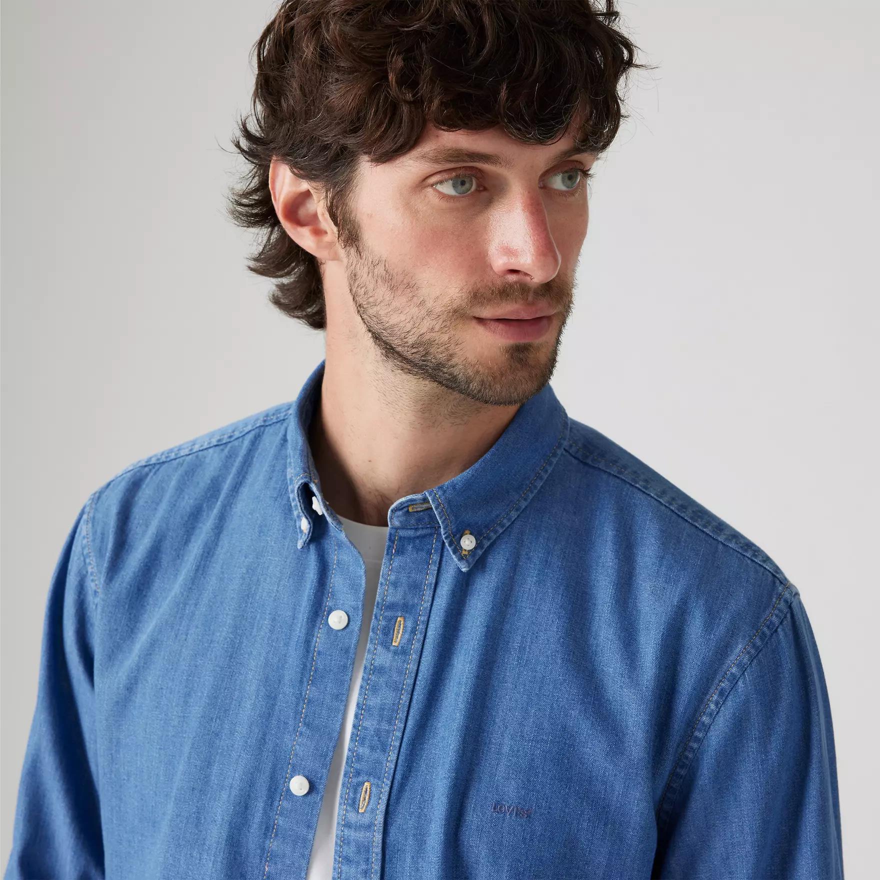 Levi's  Erkek Authentic Button-Down Mavi Gömlek - A7210-0025 - Levi's - A721000250