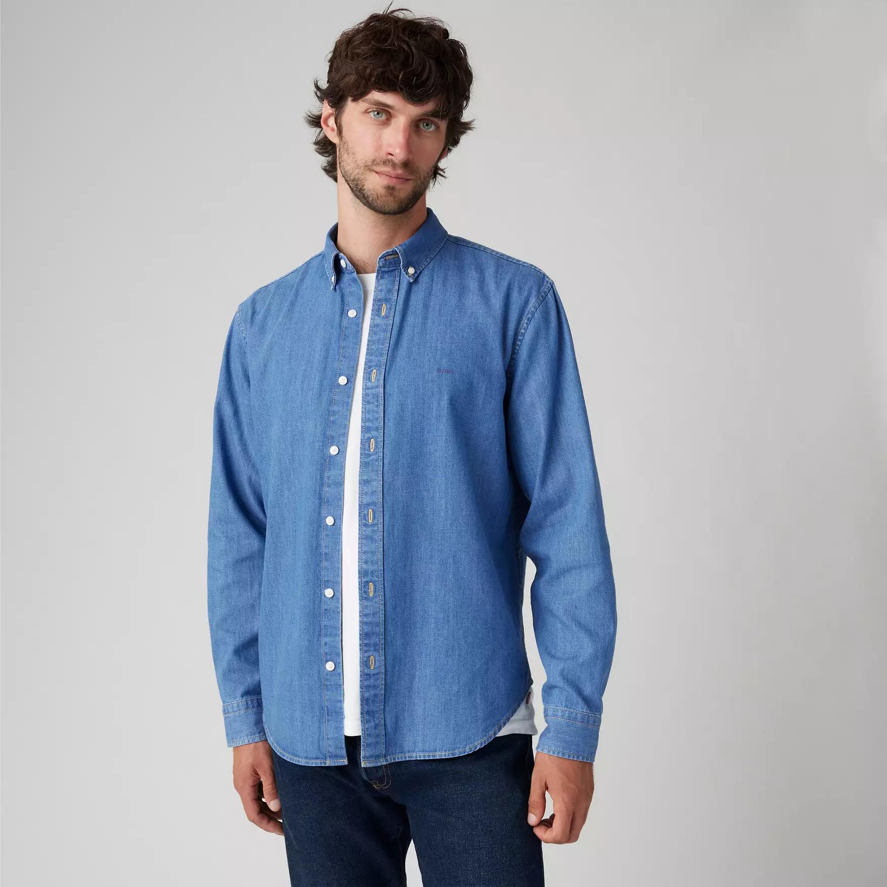 Levi's  Erkek Authentic Button-Down Mavi Gömlek - A7210-0025 - Levi's - A721000250