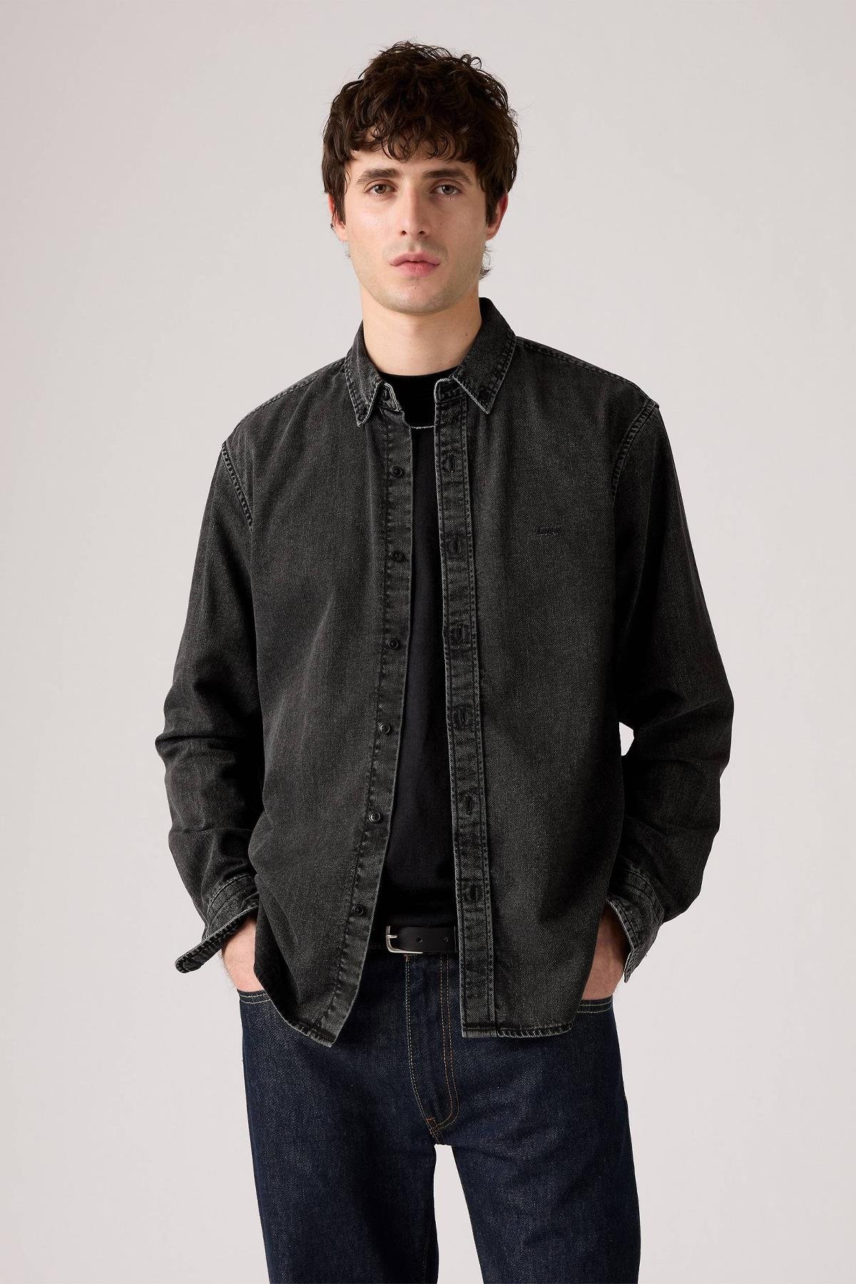 Levi's Erkek Authentic Button Down Siyah Kot Gömlek-A7210-0038 - Levi's - A721000380