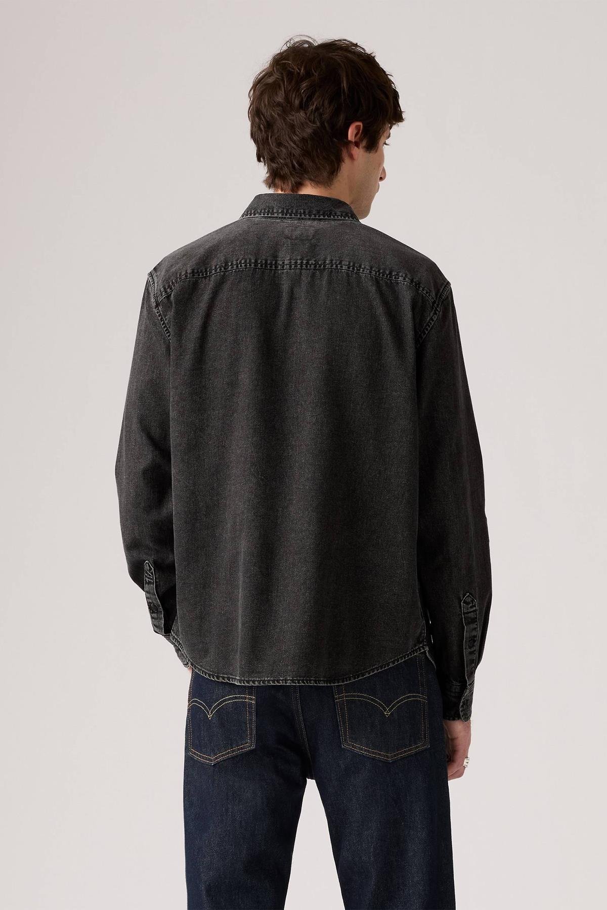 Levi's Erkek Authentic Button Down Siyah Kot Gömlek-A7210-0038 - Levi's - A721000380