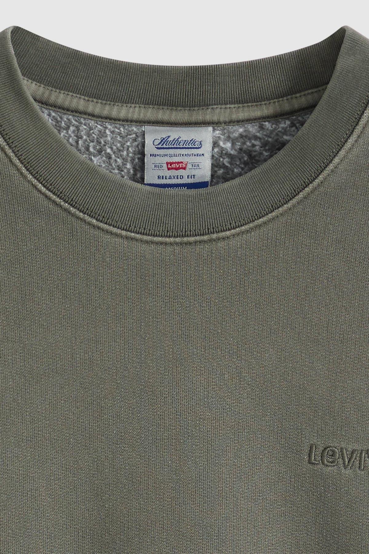 Levi's Erkek Authentic Crew Kambaba Yeşil Sweatshirt-A9244-0044 - Levi's - A9244-0044
