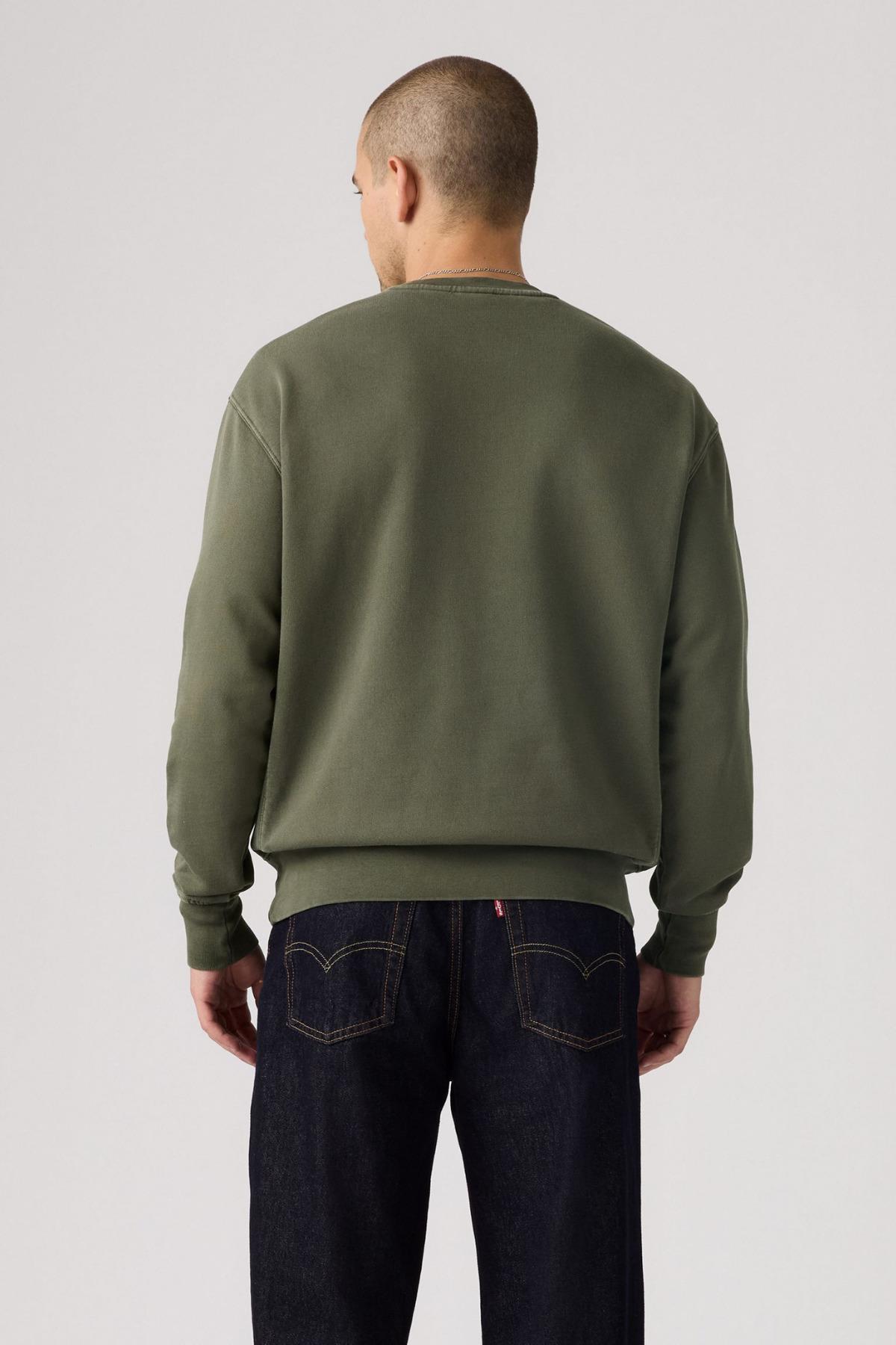 Levi's Erkek Authentic Crew Kambaba Yeşil Sweatshirt-A9244-0044 - Levi's - A9244-0044