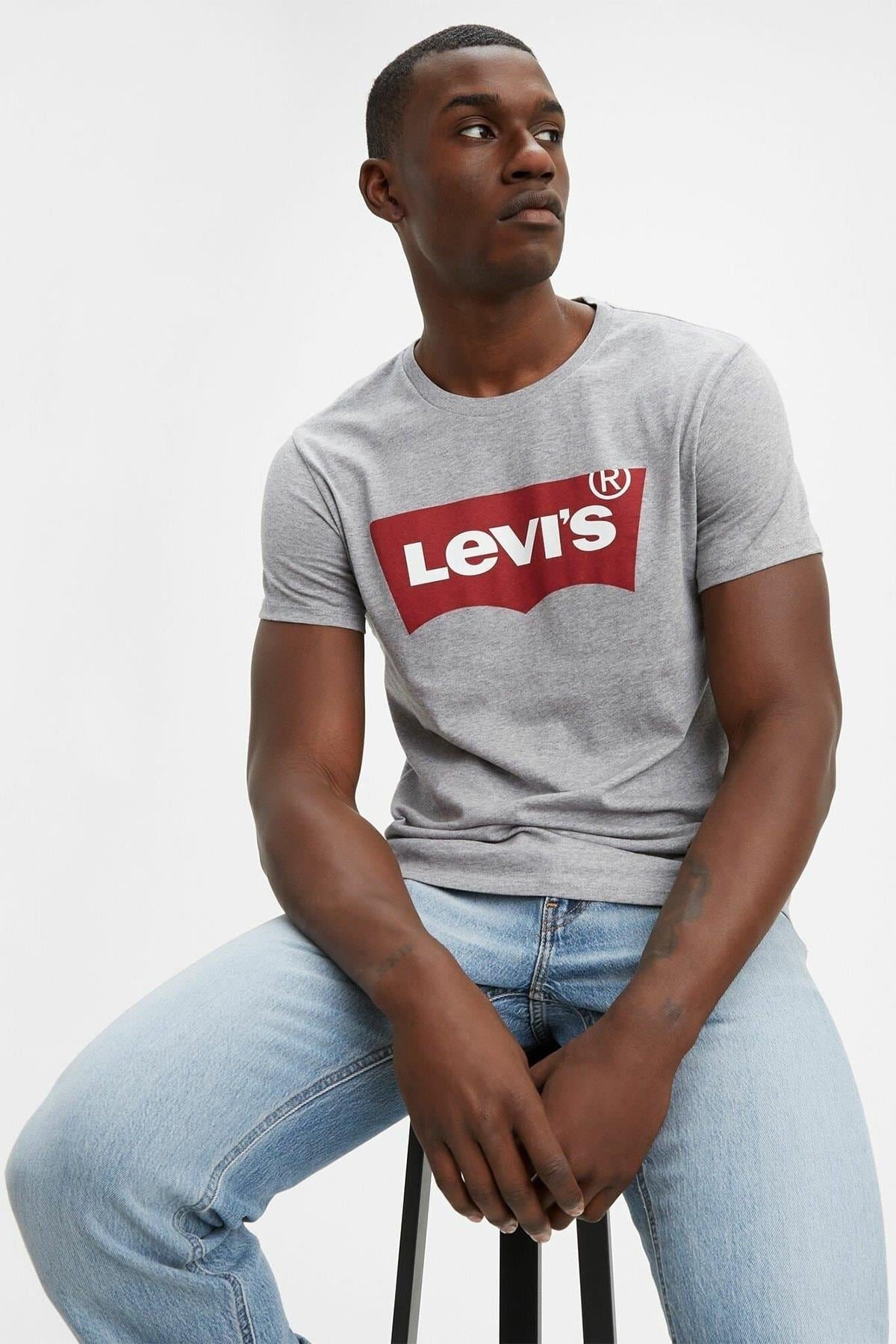 Levi's Erkek Batwing Logo Pamuklu T-shirt - 17783-0312 - Levi's - 17783-0312