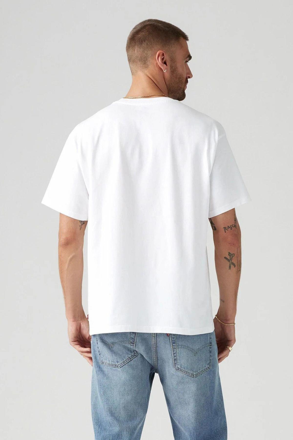 Levi's Erkek Bisiklet Yaka Beyaz T-Shirt - A9440-0002 - Levi's - A9440-0002