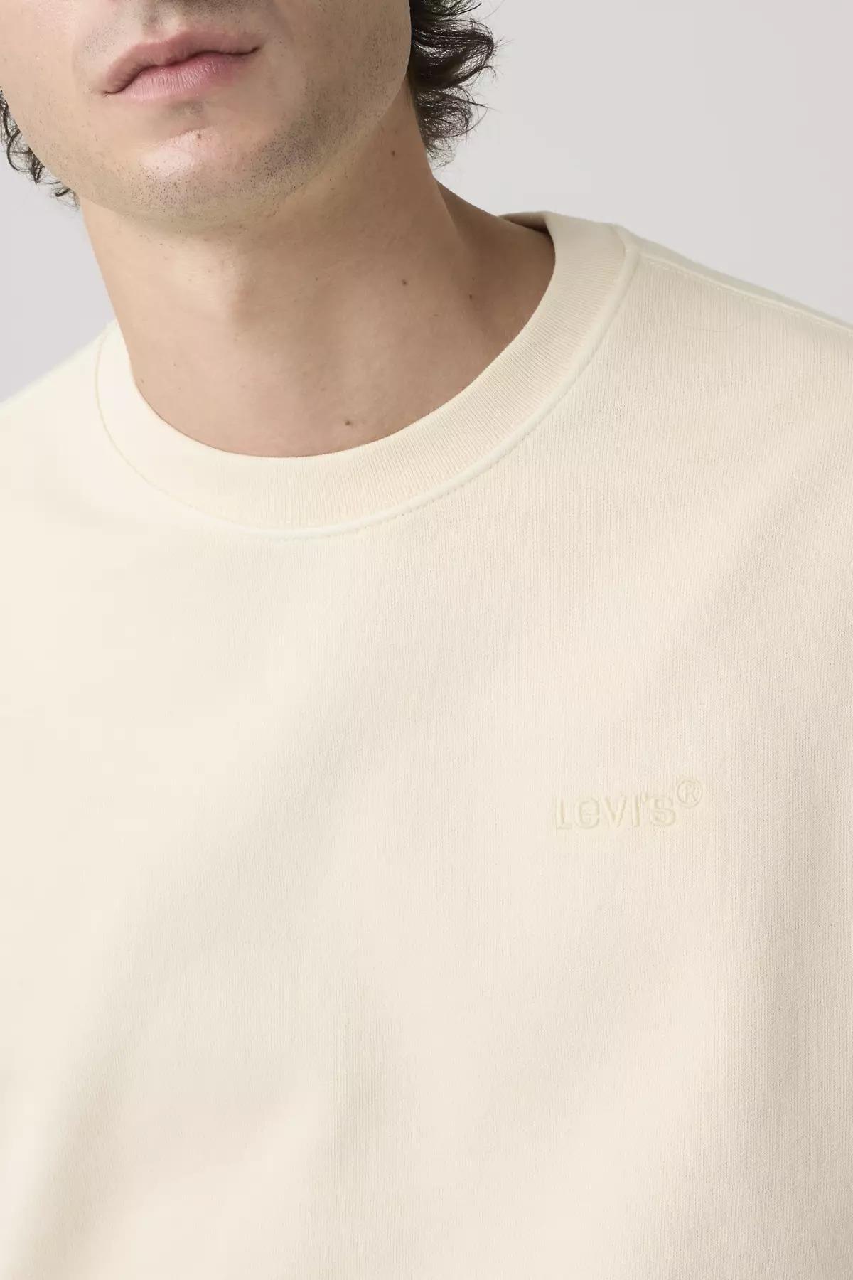 Levi's Erkek Bisiklet Yaka Ekru Sweatshirt - A9244-0043 - Levi's - A9244-0043