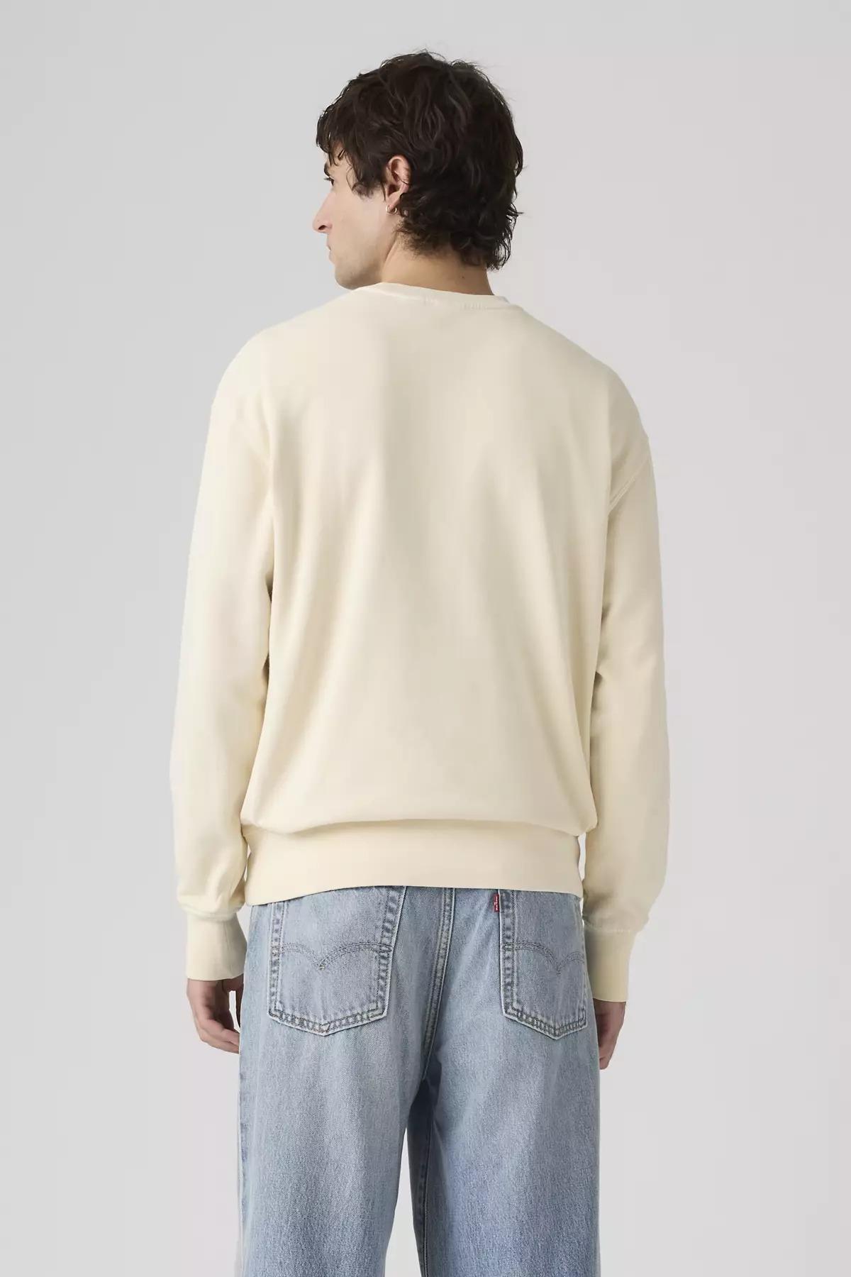 Levi's Erkek Bisiklet Yaka Ekru Sweatshirt - A9244-0043 - Levi's - A9244-0043