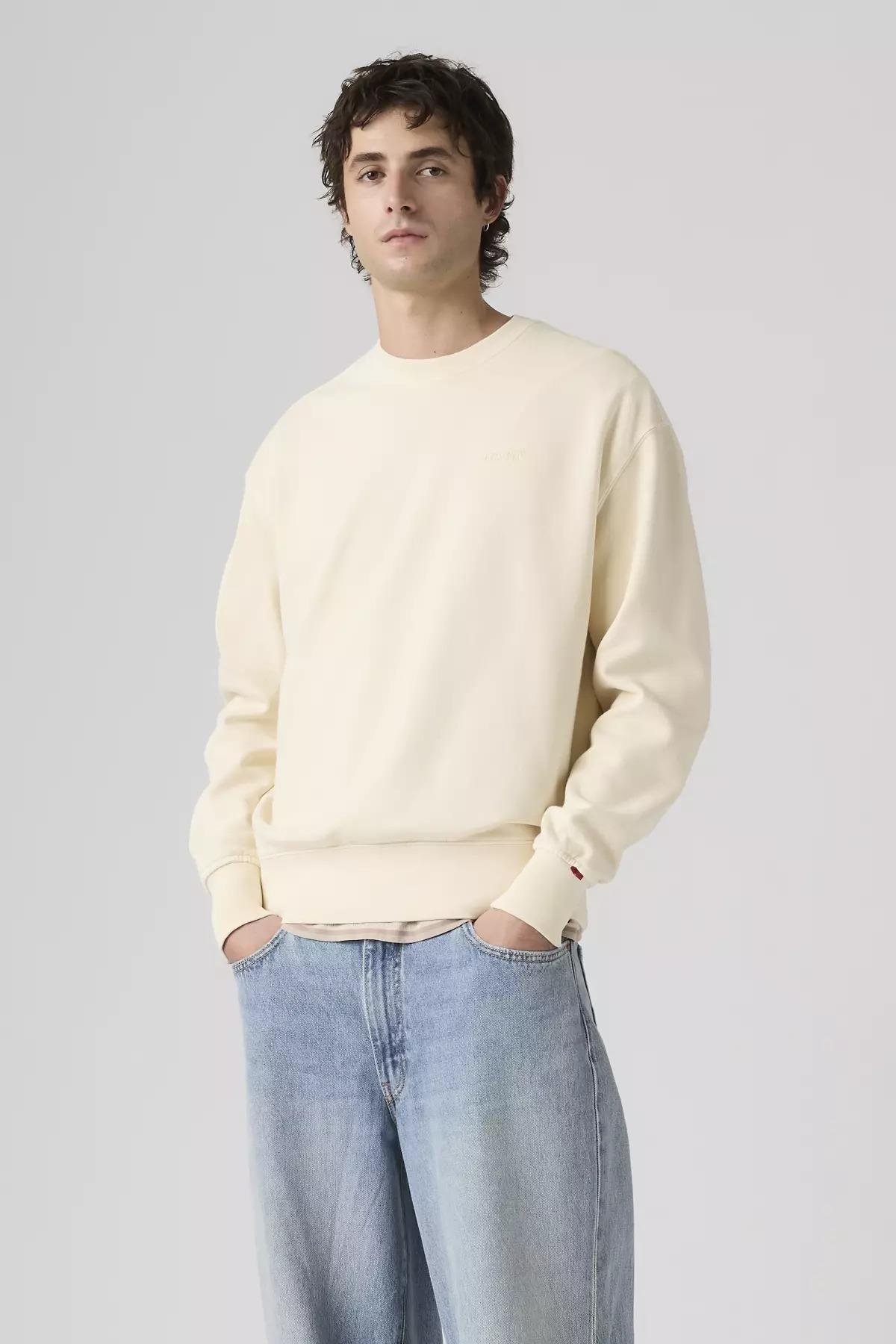 Levi's Erkek Bisiklet Yaka Ekru Sweatshirt - A9244-0043 - Levi's - A9244-0043