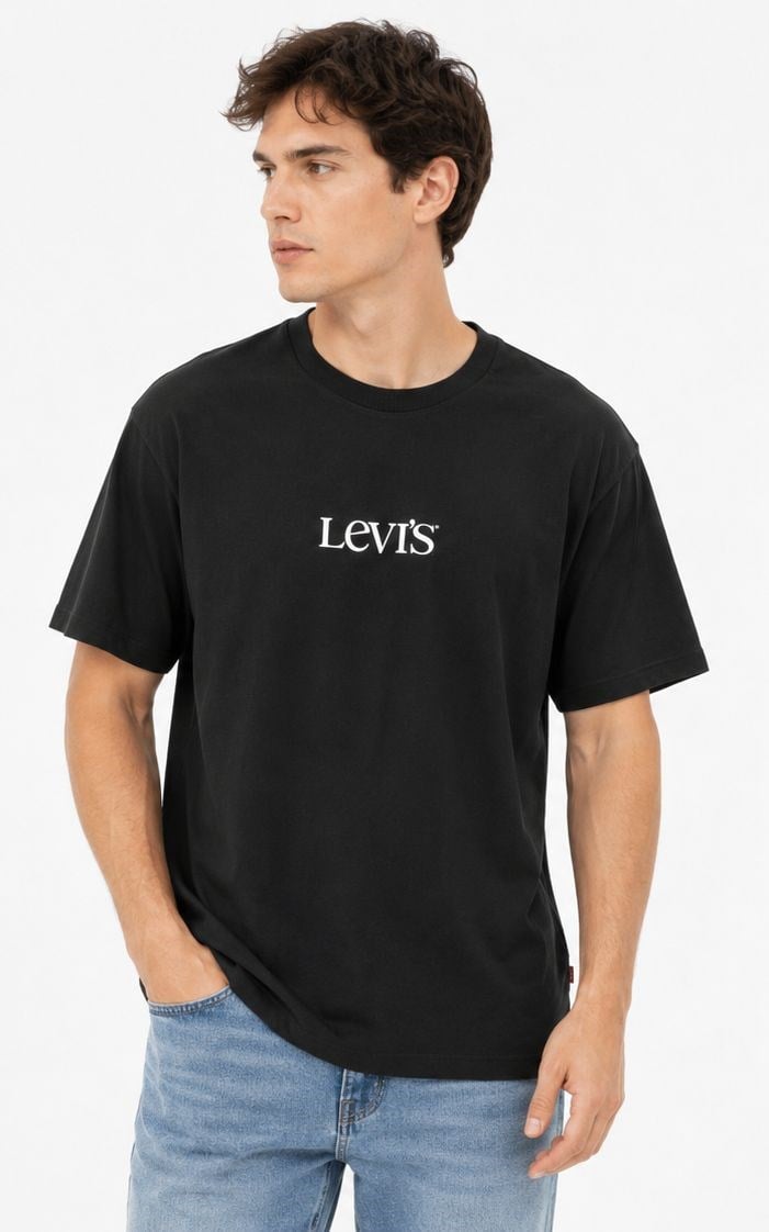 Levi's Erkek bisiklet yaka marka logolu siyah tişört -A9440-0023  - Levi's - A9440-0023