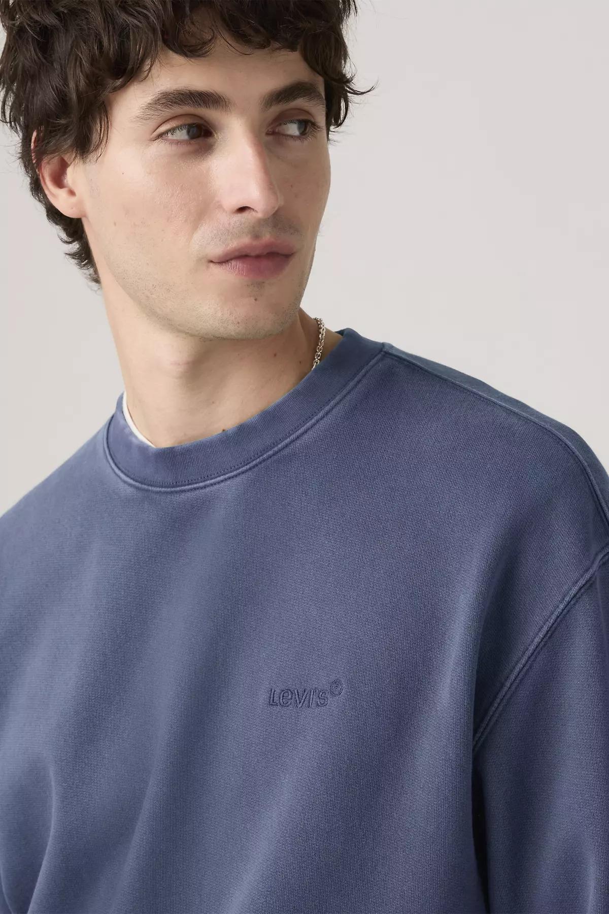 Levi's Erkek Bisiklet Yaka Mavi Sweatshirt - A9244 0002 - Levi's - A9244 0002