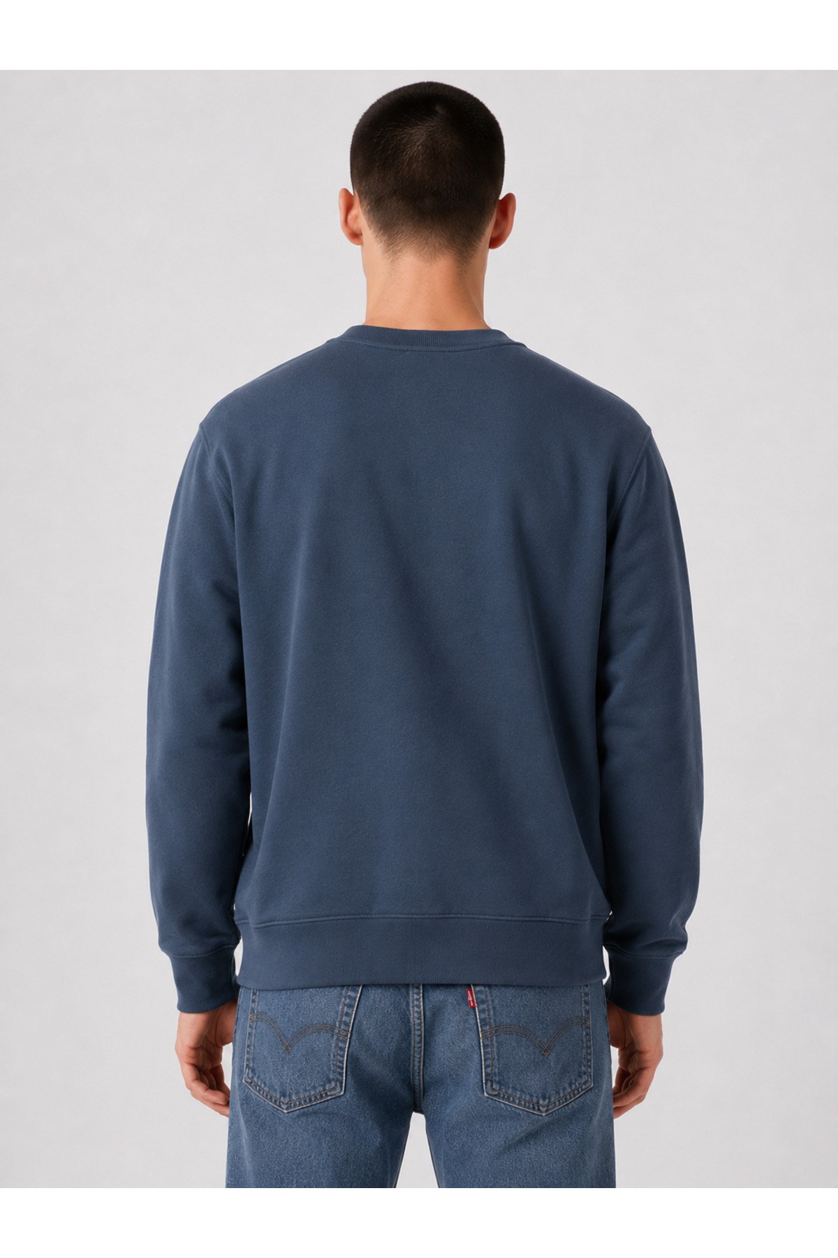 Levi's Erkek Bisiklet Yaka Orıgınal Housemark Standart fıt Lacivert Sweatshirt - 00AUV-0001 - Levi's - 00AUV-0001