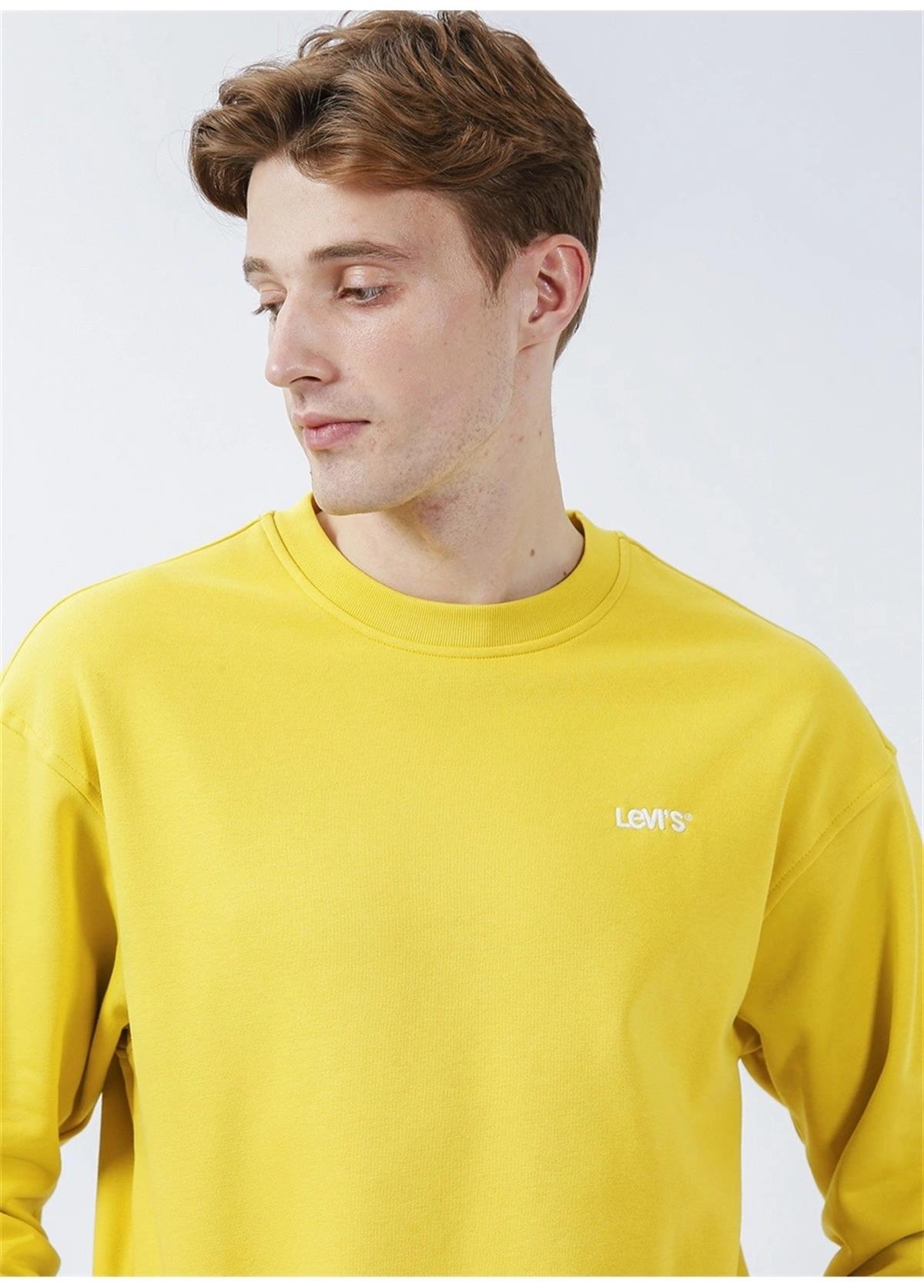 Levi's Erkek Bisiklet Yaka Sarı Sweatshirt - A7750-0001 - Levi's - A7750-0001