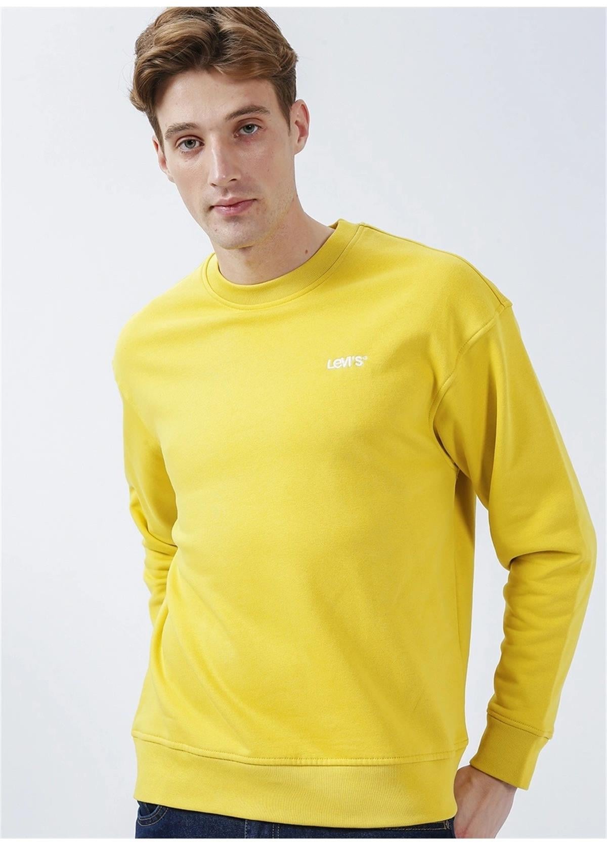 Levi's Erkek Bisiklet Yaka Sarı Sweatshirt - A7750-0001 - Levi's - A7750-0001