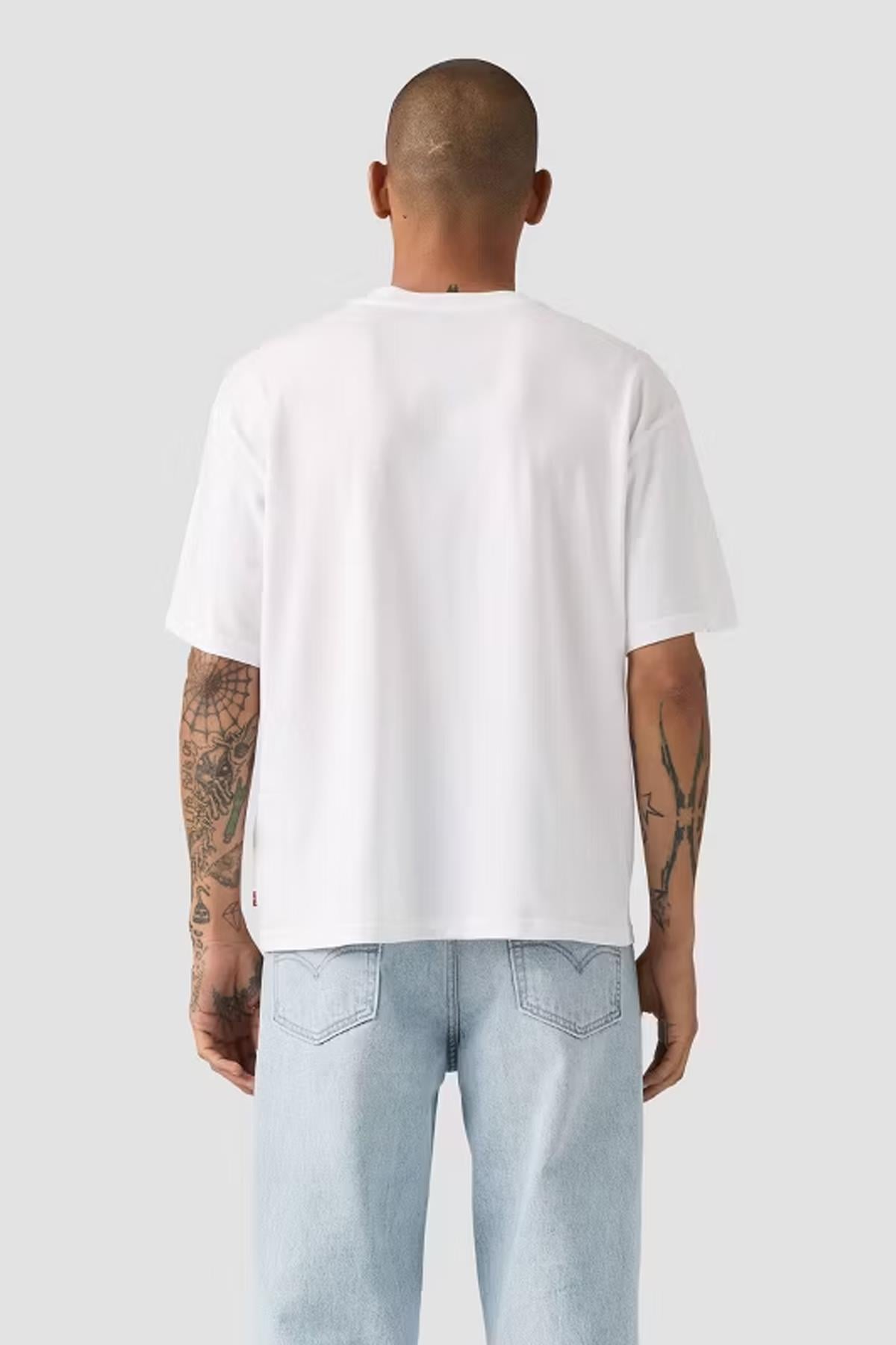 Levi's Erkek Coastal Postcard Pamuklu Beyaz T-shirt-008B4-0002 - Levi's - 008B4-0002