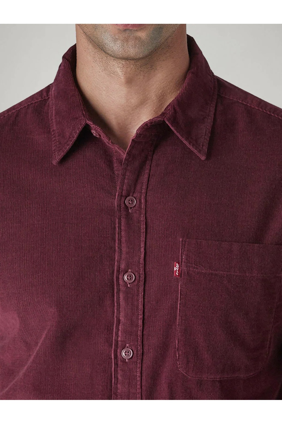 Levi's Erkek Dar Kesim Bordo Cepli Kadife Gömlek A1323-0192 - Levi's - A1323-0192