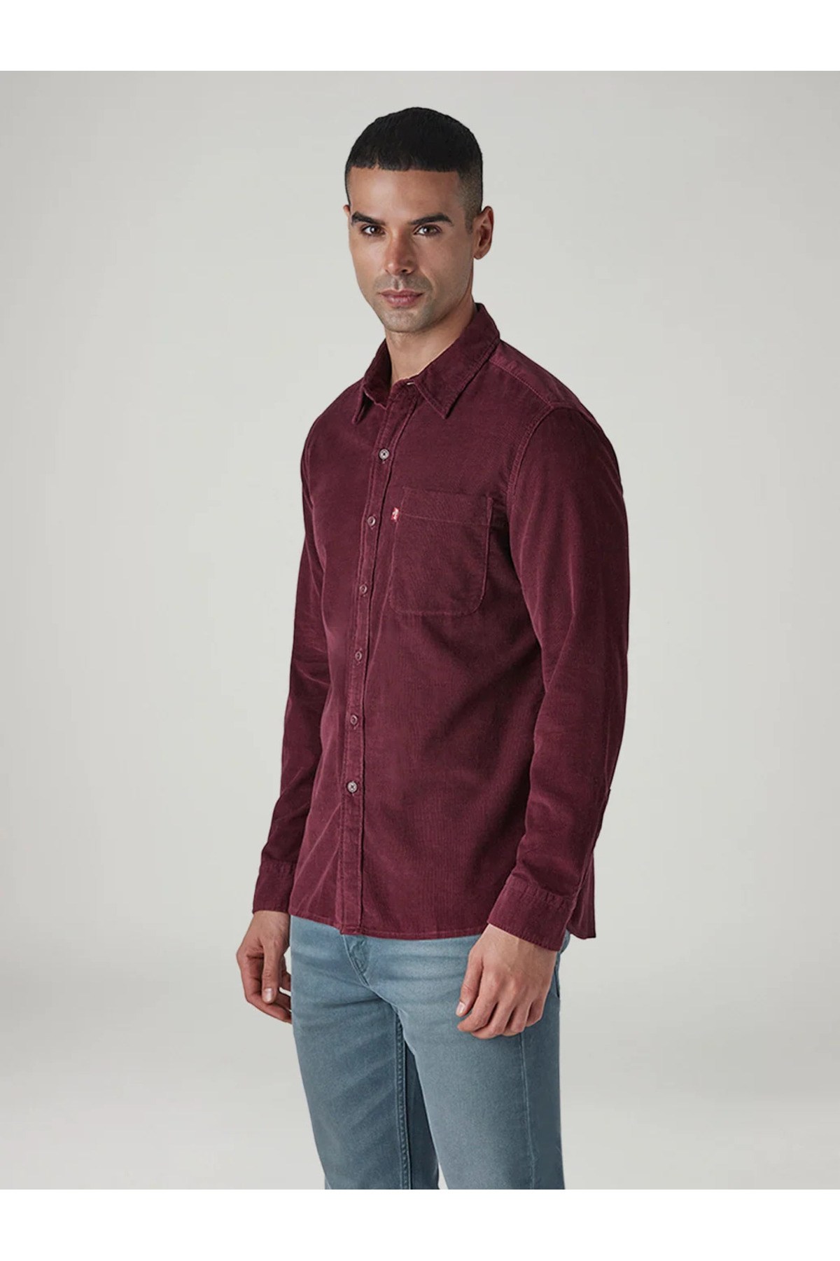 Levi's Erkek Dar Kesim Bordo Cepli Kadife Gömlek A1323-0192 - Levi's - A1323-0192