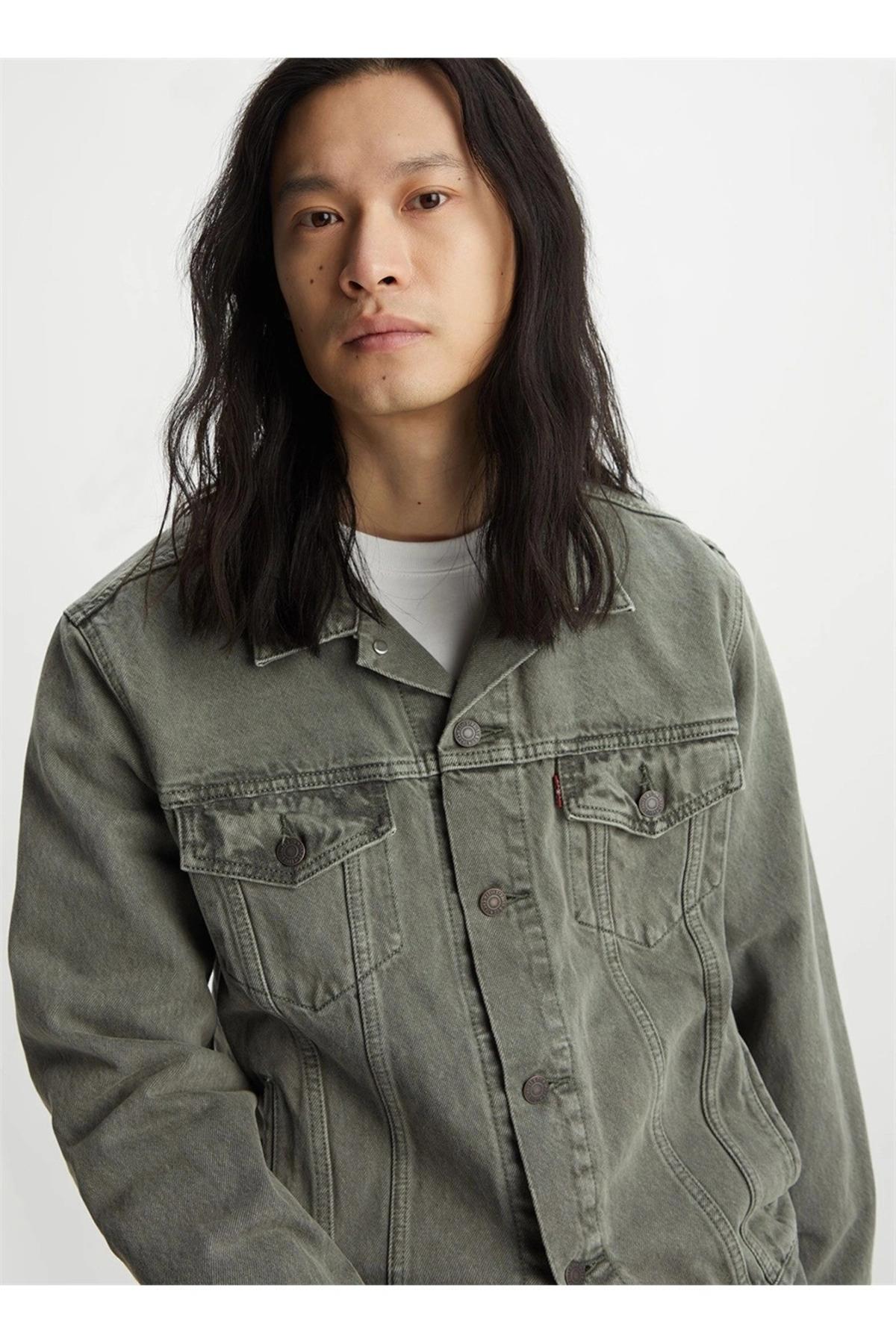 Levi's Erkek Denim Trucker Gri Kot Ceket 72334-0695 - Levi's - 72334-0695