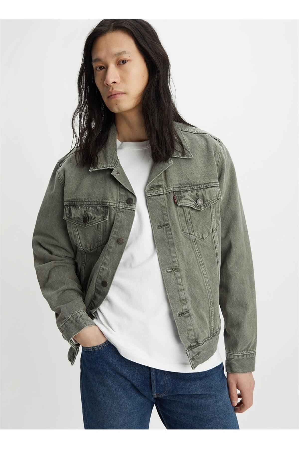 Levi's Erkek Denim Trucker Gri Kot Ceket 72334-0695 - Levi's - 72334-0695