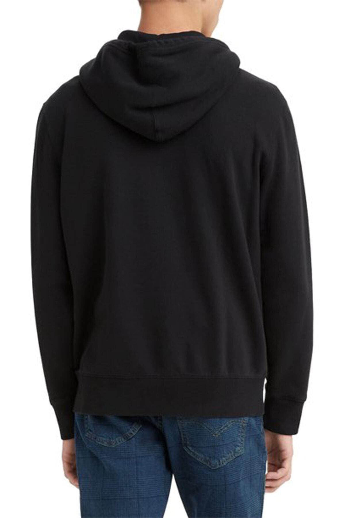 Levi's Erkek Fermuarlı Kapüşonlu Siyah Sweatshirt - A4915-0001 - Levi's - A4915-0001