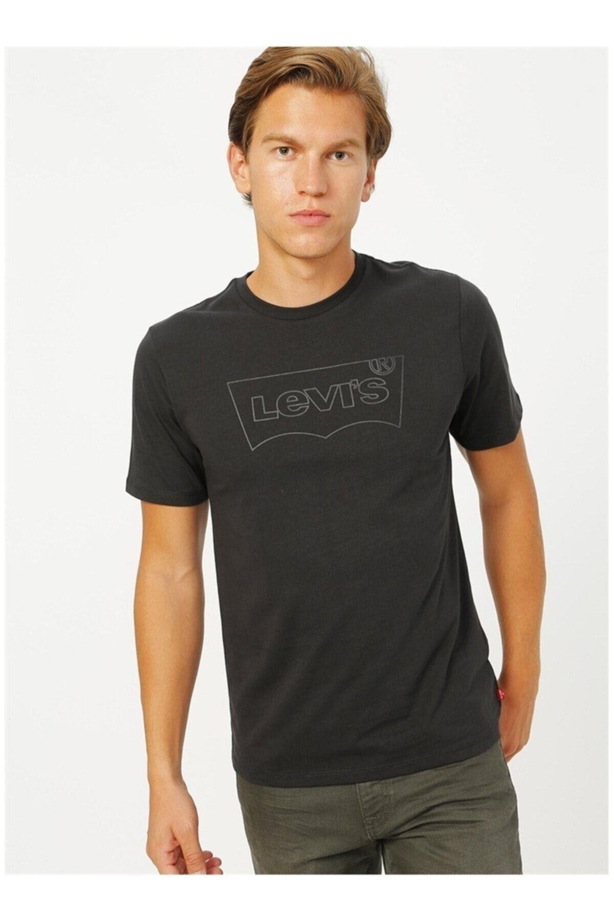 Levi's Erkek Housemark Graphıc Tee Siyah T-Shirt - 22489-0330 - Levi's - 22489-0330