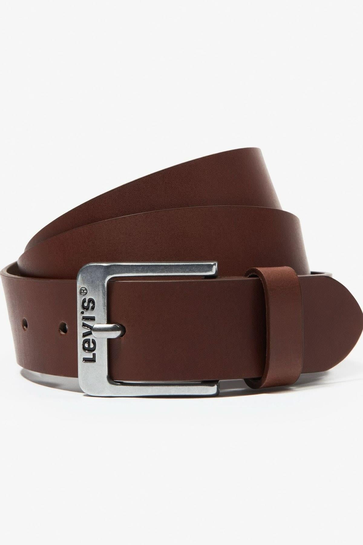 Levi's Erkek Kahverengi Deri Kemer 38016-0123 - Levi's - 38016-0123