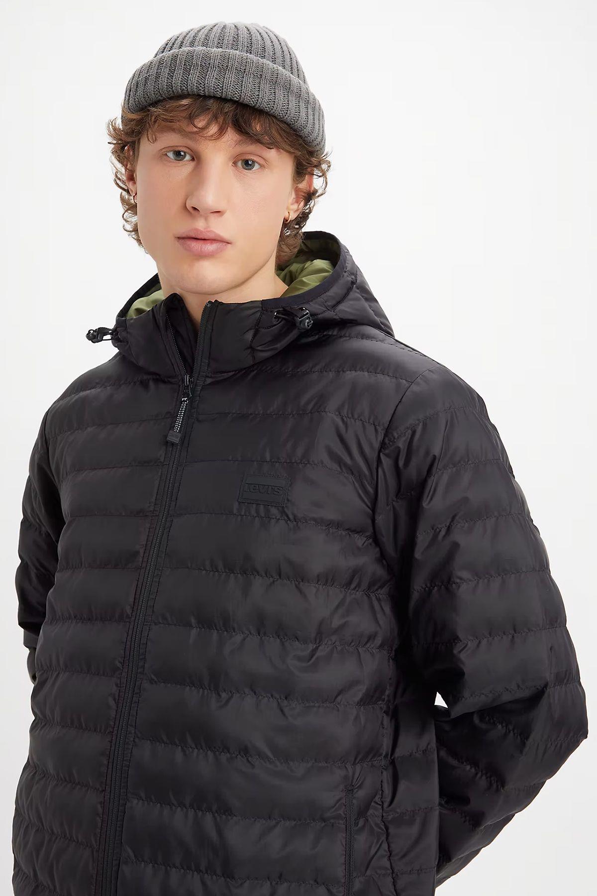 Levi's Erkek Kapüşonlu Fermuarlı Regular Fit Şişme Mont - A5622-0000 - Levi's - A5622-0000