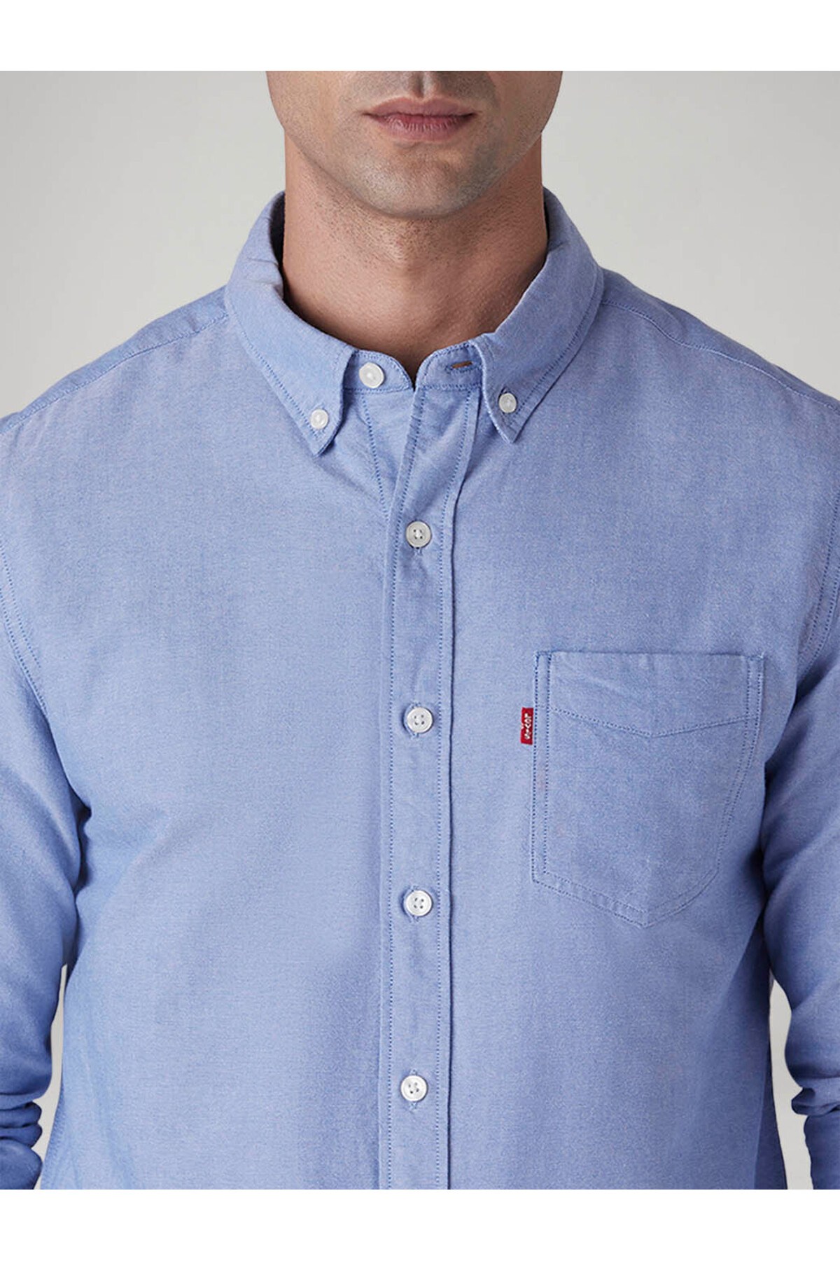 Levi's Erkek Mavi Cepli Dar Kesim Oxford Gömlek 004JH-0079 - Levi's - 004JH-0079