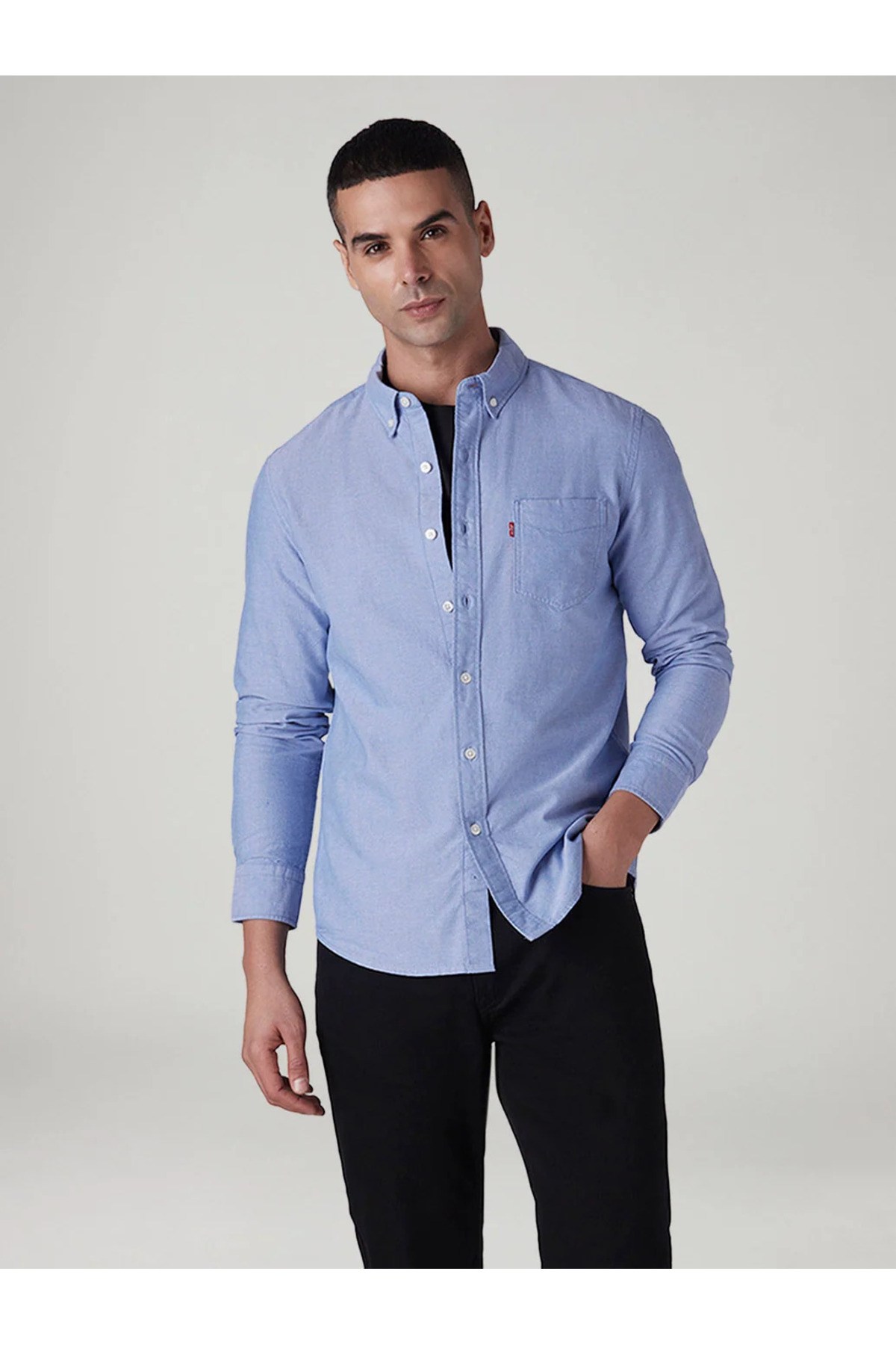 Levi's Erkek Mavi Cepli Dar Kesim Oxford Gömlek 004JH-0079 - Levi's - 004JH-0079