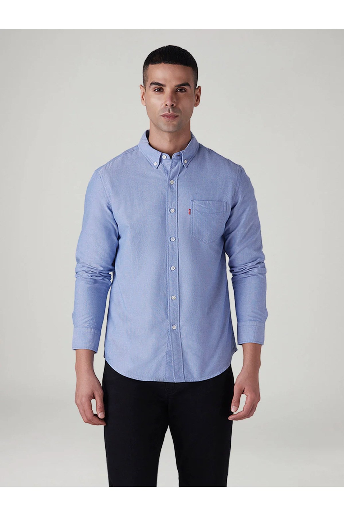 Levi's Erkek Mavi Cepli Dar Kesim Oxford Gömlek 004JH-0079 - Levi's - 004JH-0079