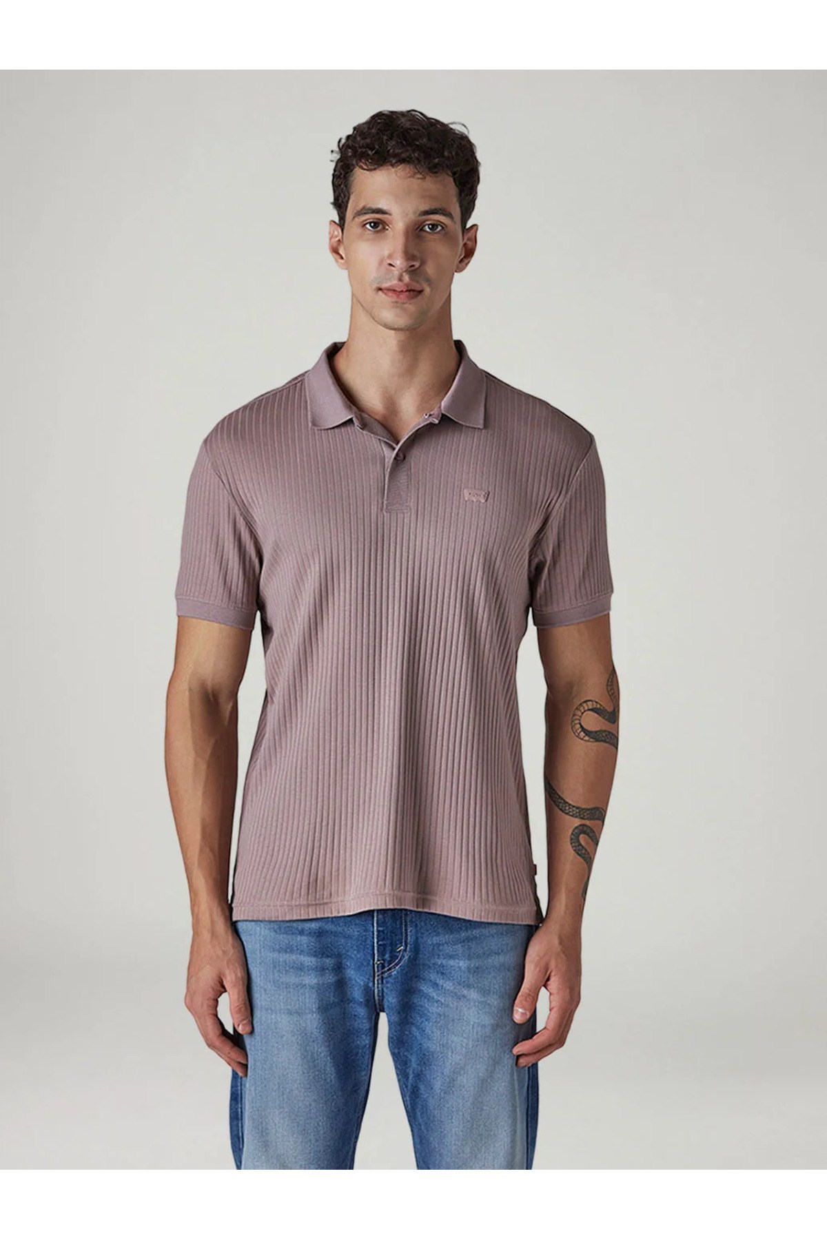 Levi's Erkek Mor Dokulu Fitilli Polo Tişört-004LX-0013 - Levi's - 004LX-0013