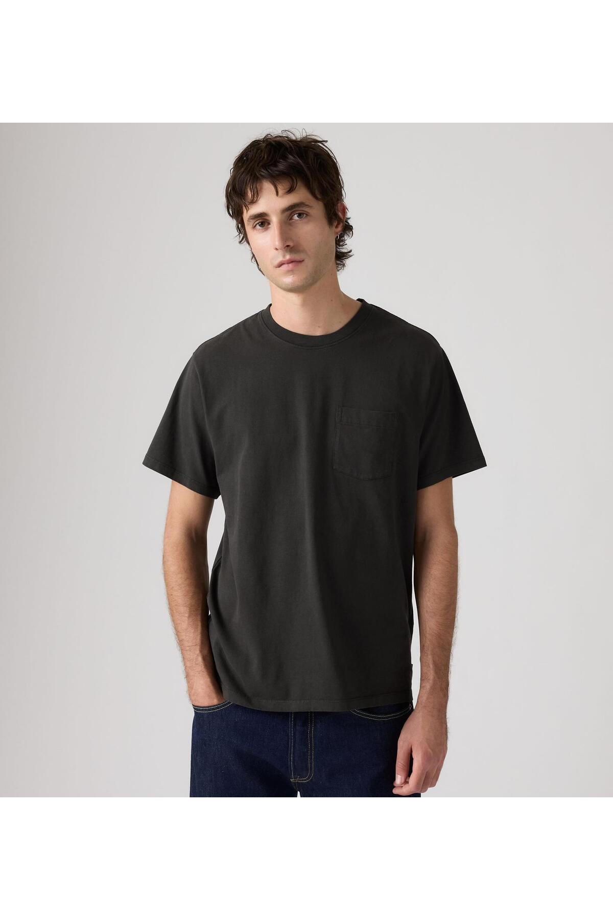 Levi's Erkek Ön Cepli Siyah Tişört - 005H0-003 - Levi's - 005H0-0039