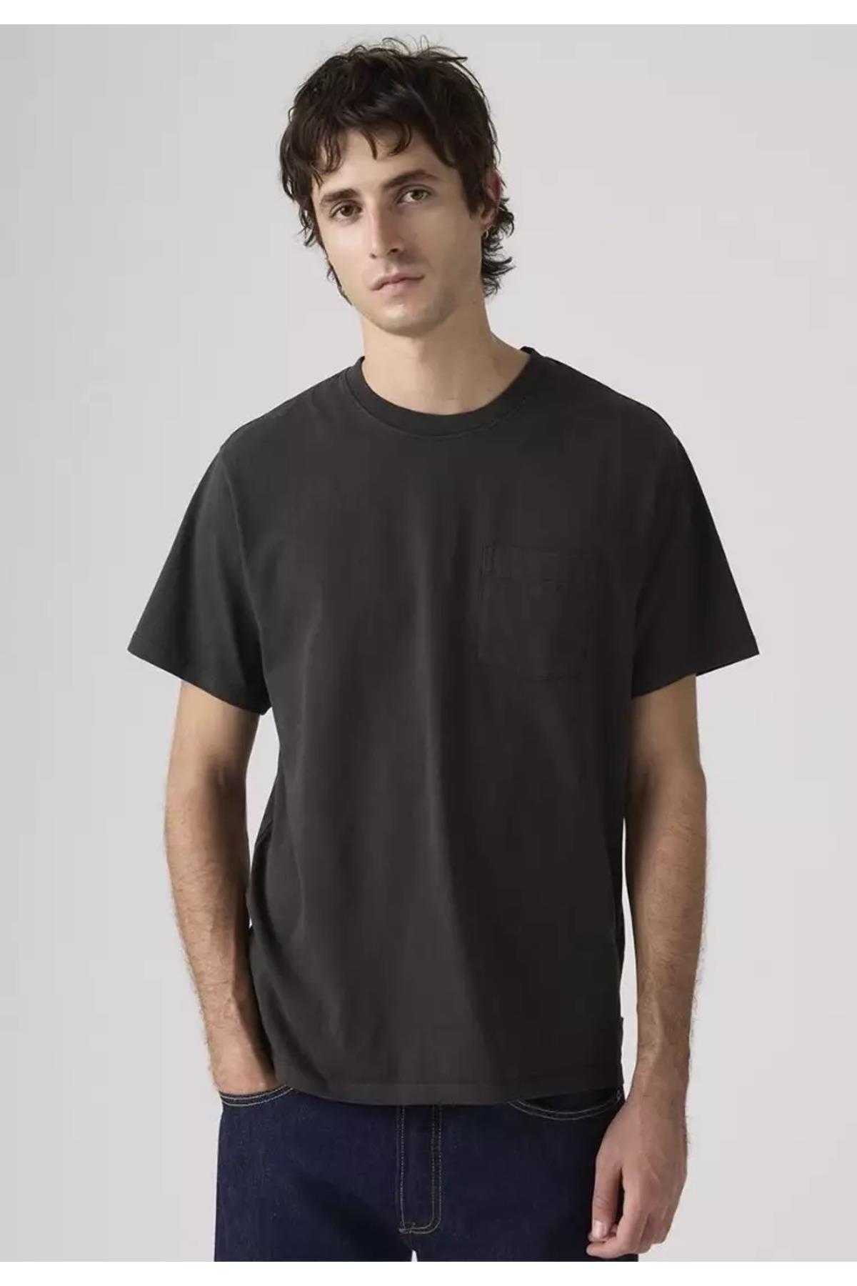 Levi's Erkek Ön Cepli Siyah Tişört - 005H0-003 - Levi's - 005H0-0039