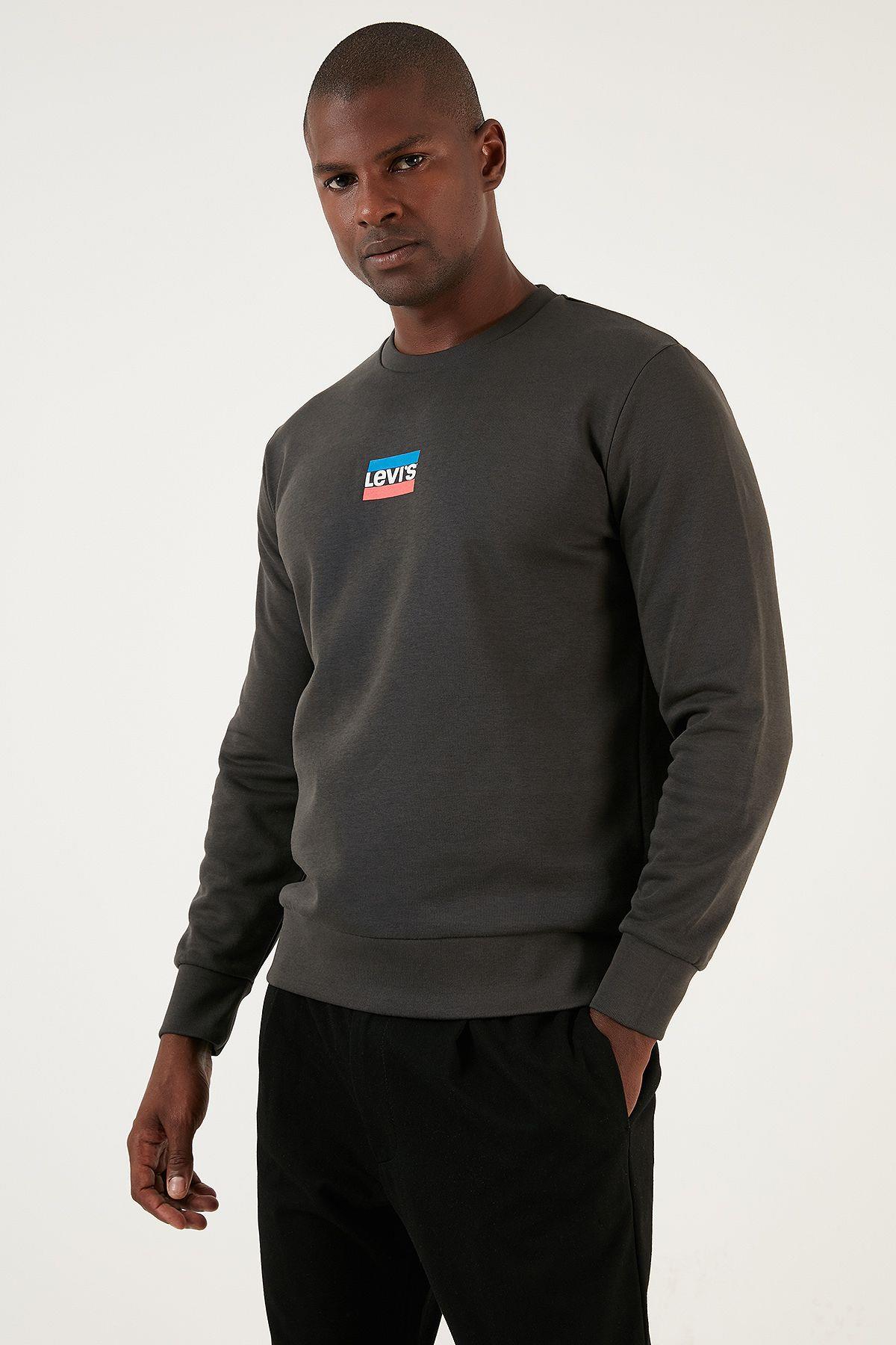 Levi's Erkek Pamuklu Regular Fit Bisiklet Yaka Sweat Erkek Sweatshirt - A2824 - Levi's - A2824-0007