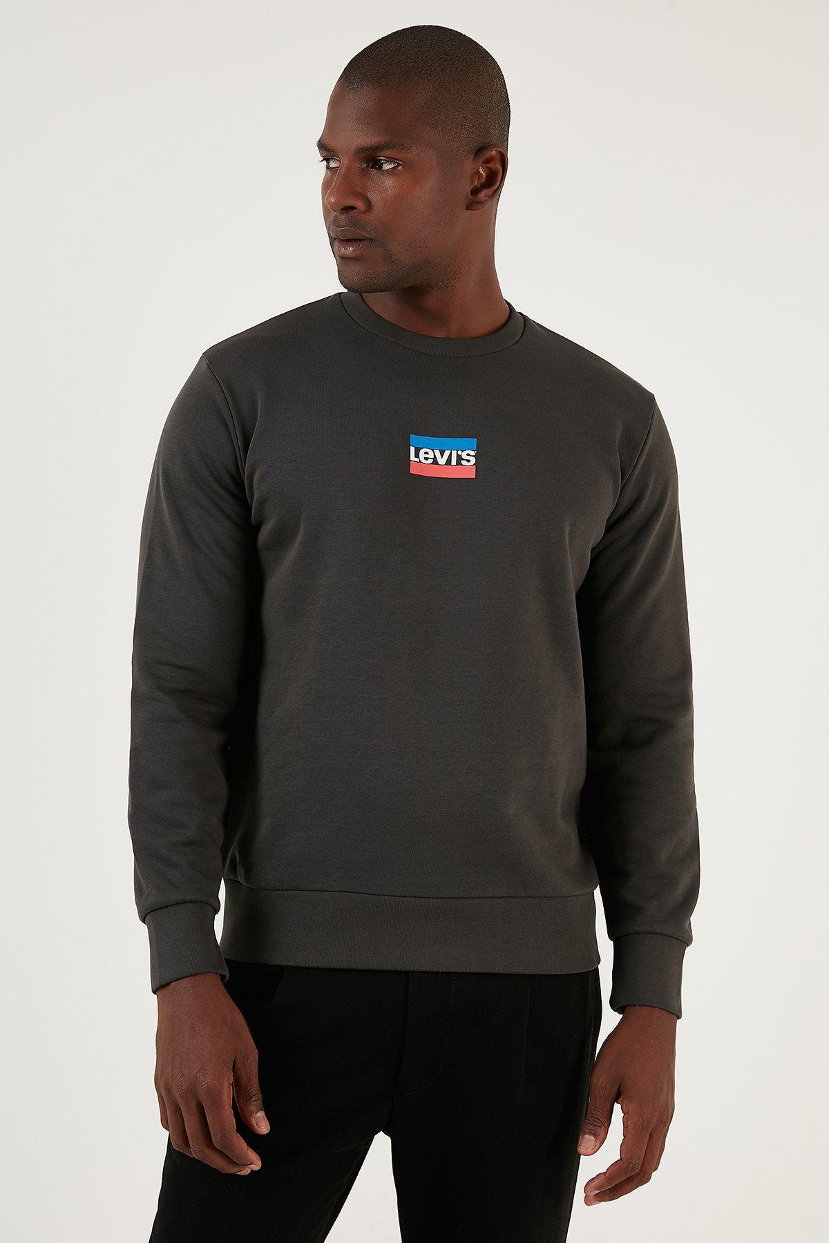 Levi's Erkek Pamuklu Regular Fit Bisiklet Yaka Sweat Erkek Sweatshirt - A2824 - Levi's - A2824-0007