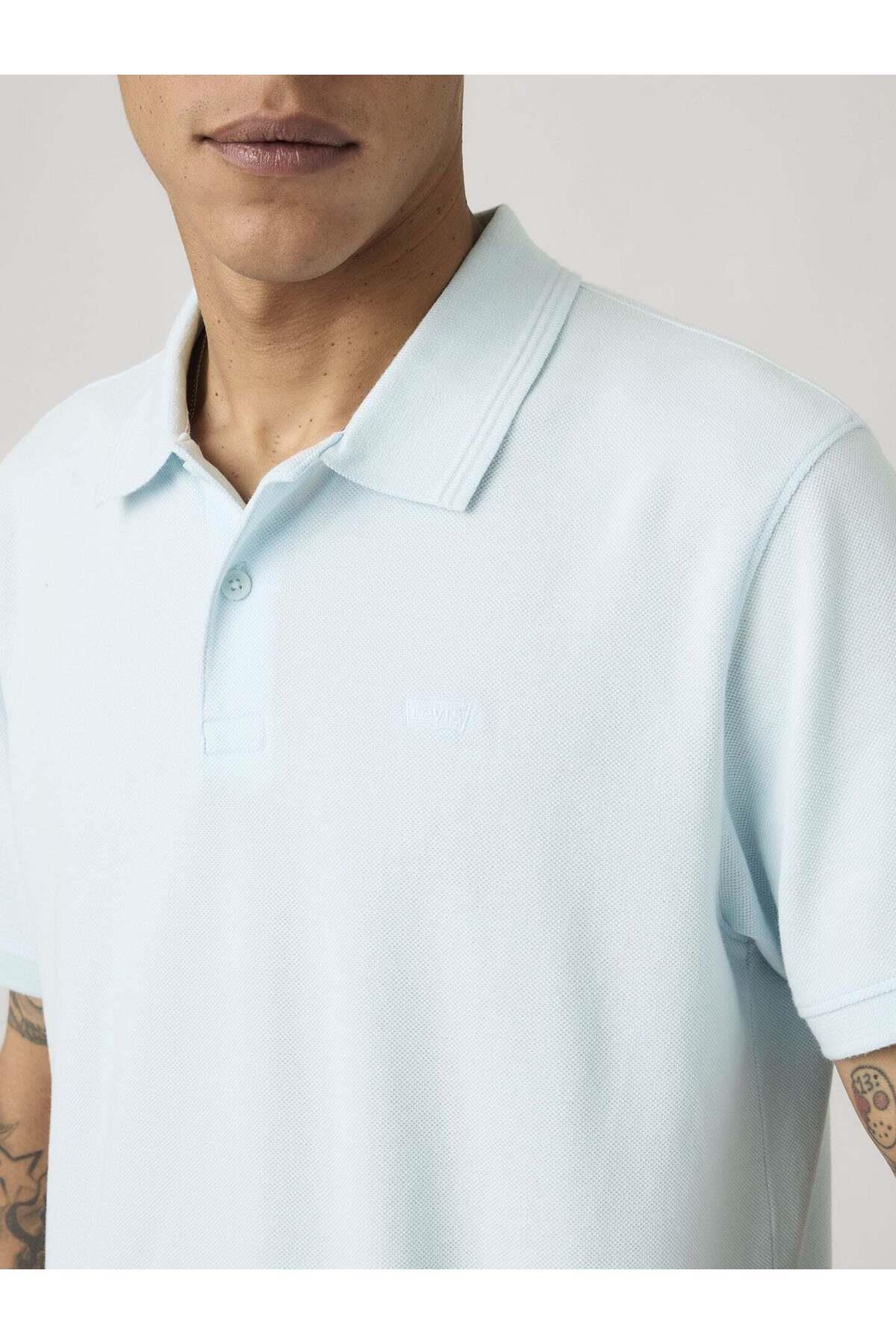 Levis Erkek Polo Yaka Mavi T-Shirt - 005FM-0005 - Levi's - 005FM-0005