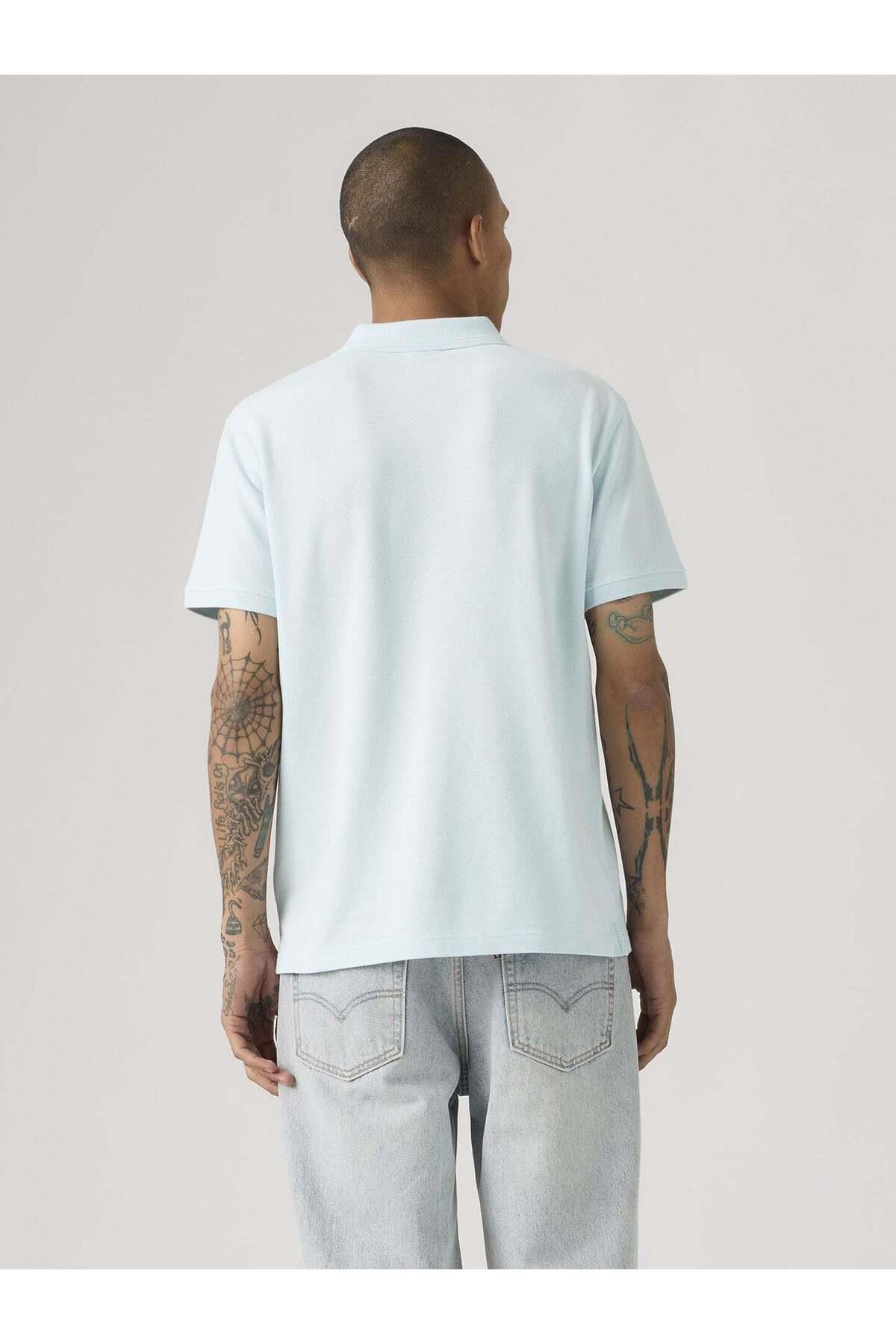 Levis Erkek Polo Yaka Mavi T-Shirt - 005FM-0005 - Levi's - 005FM-0005