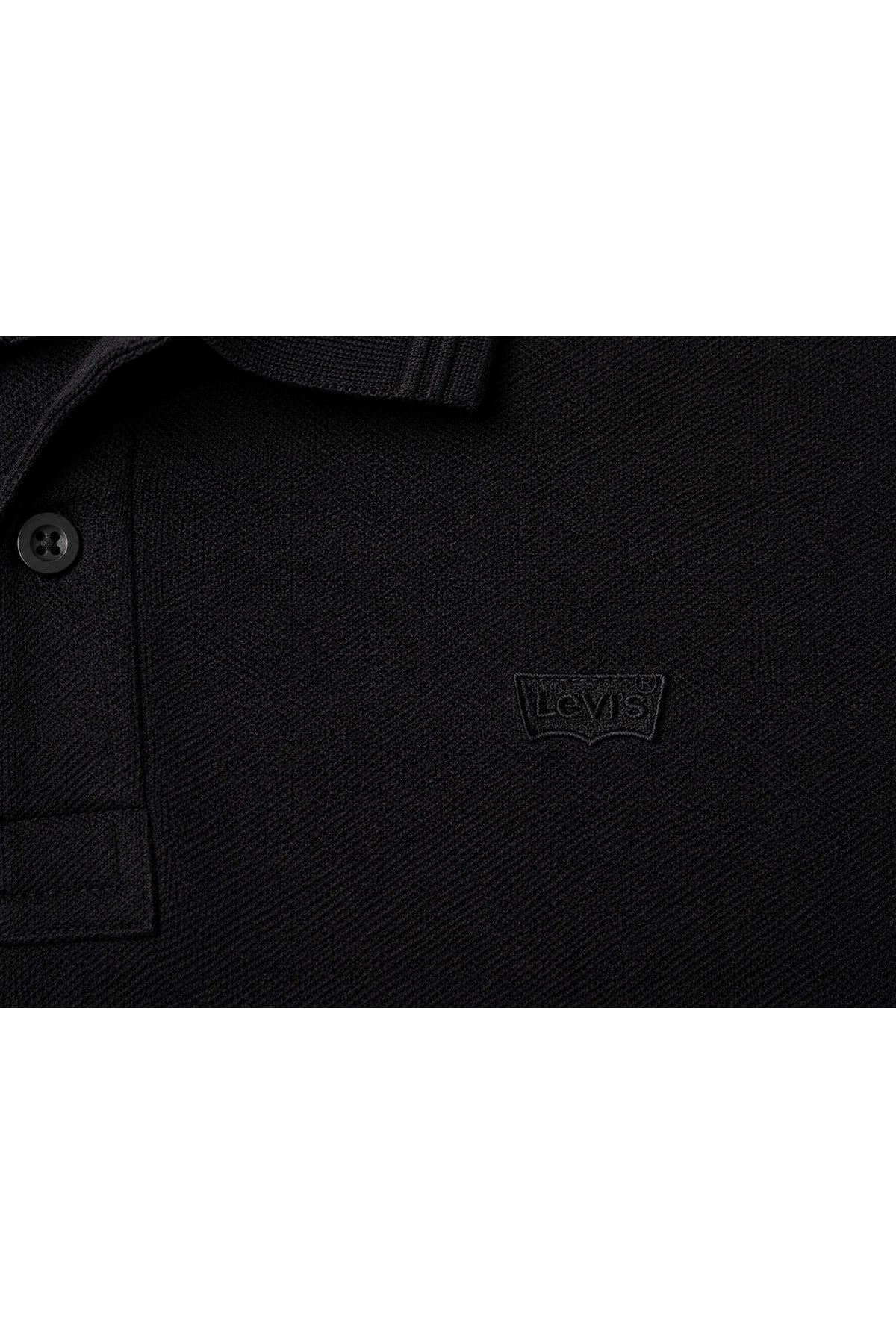 LEVİ'S Erkek Polo Yaka Standart Fıt uzun kollu Siyah Sweatshirt - 00AUT-0001 - Levi's - 00AUT-0001