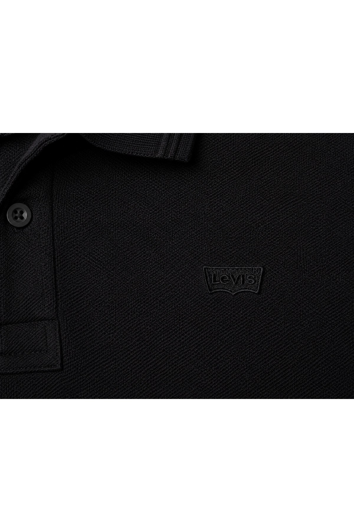 LEVİ'S Erkek Polo Yaka Standart Fıt uzun kollu Siyah Sweatshirt - 00AUT-0001 - Levi's - 00AUT-0001