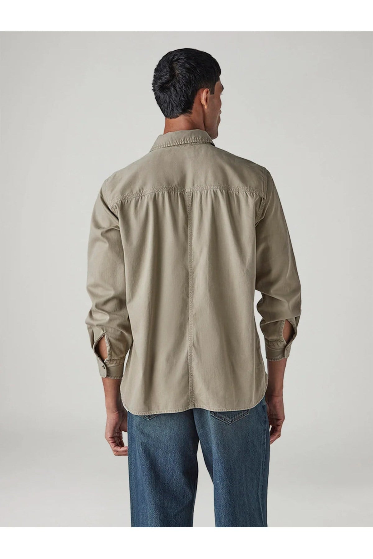 Levi's Erkek Rahat Kesim Cepli Bej Gömlek-0061H-0005 - Levi's - 0061H-0005