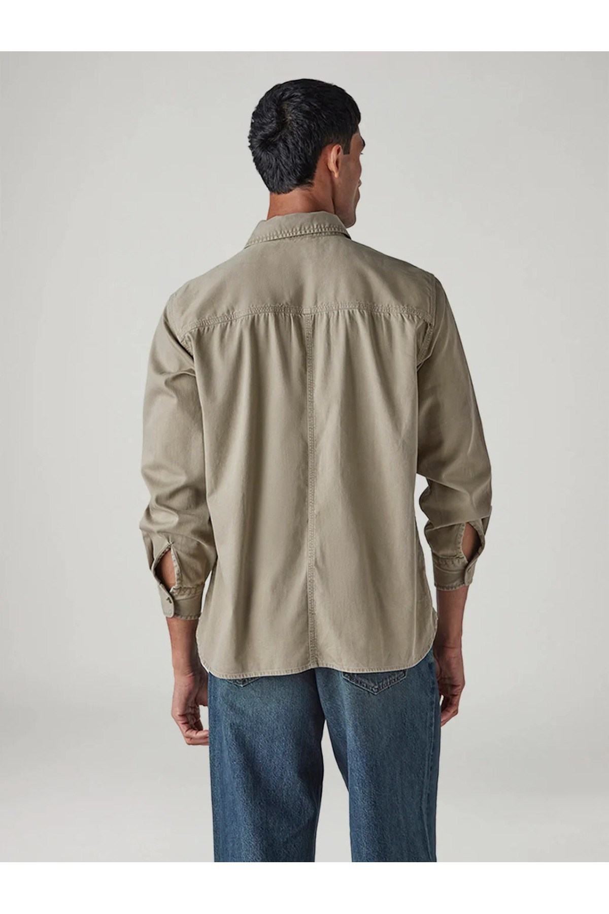 Levi's Erkek Rahat Kesim Cepli Bej Gömlek-0061H-0005 - Levi's - 0061H-0005