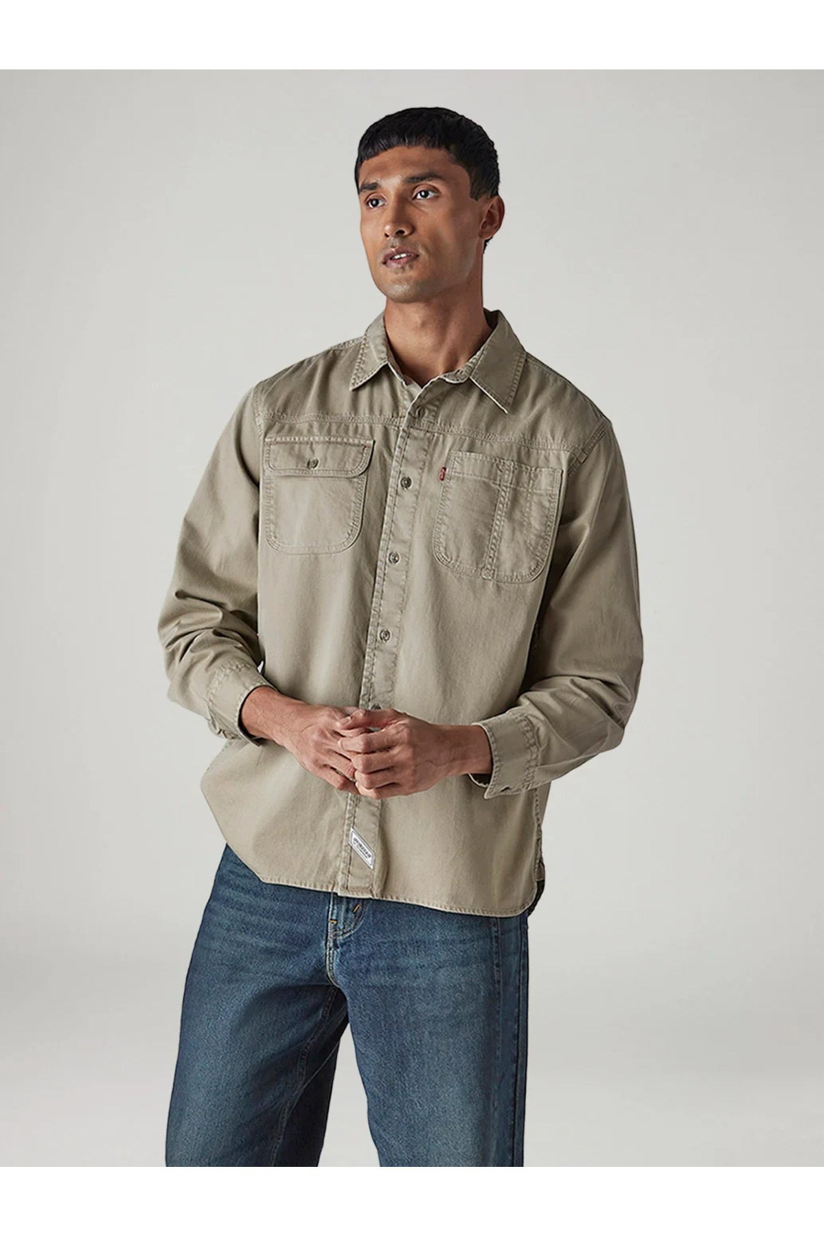 Levi's Erkek Rahat Kesim Cepli Bej Gömlek-0061H-0005 - Levi's - 0061H-0005