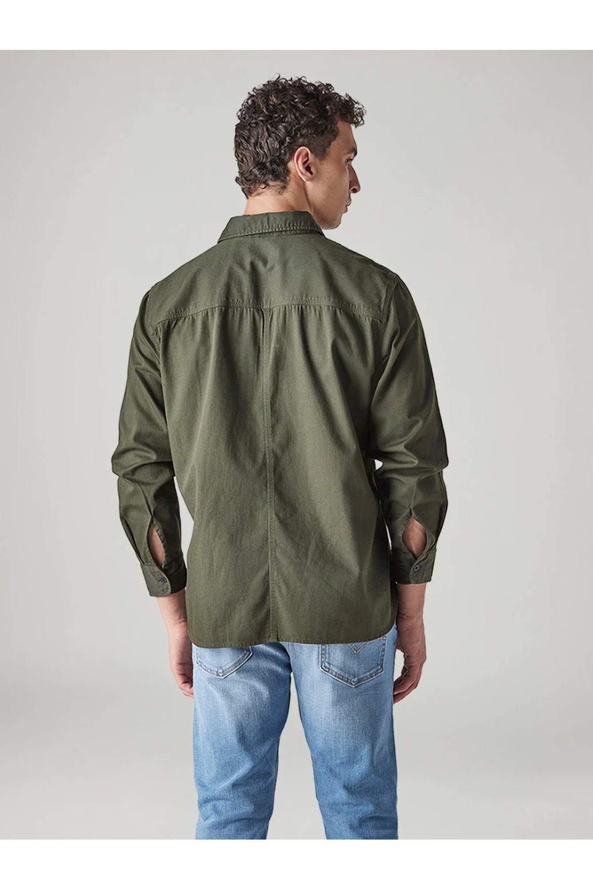 Levi's Erkek Rahat Kesim Cepli Yeşil Gömlek-0061H-0004 - Levi's - 0061H-0004-Y