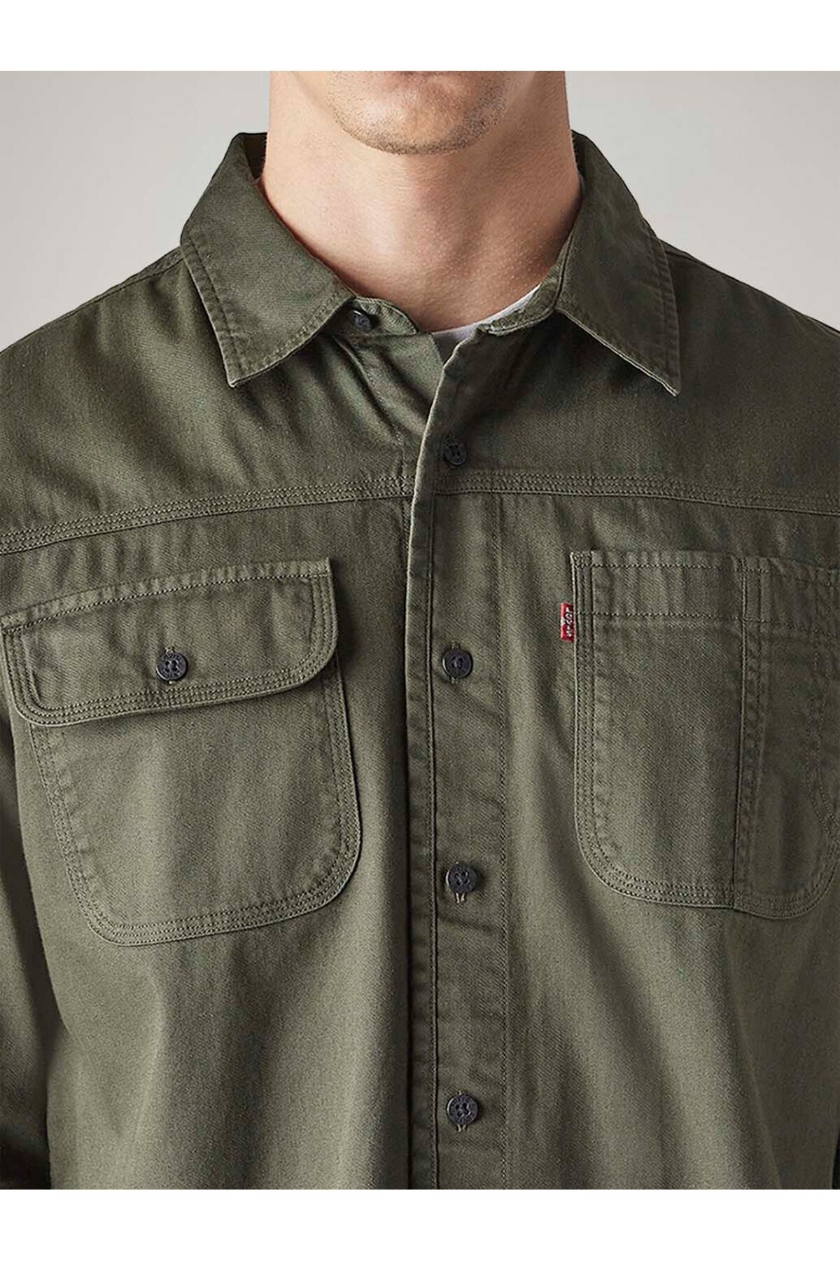 Levi's Erkek Rahat Kesim Cepli Yeşil Gömlek-0061H-0004 - Levi's - 0061H-0004-Y