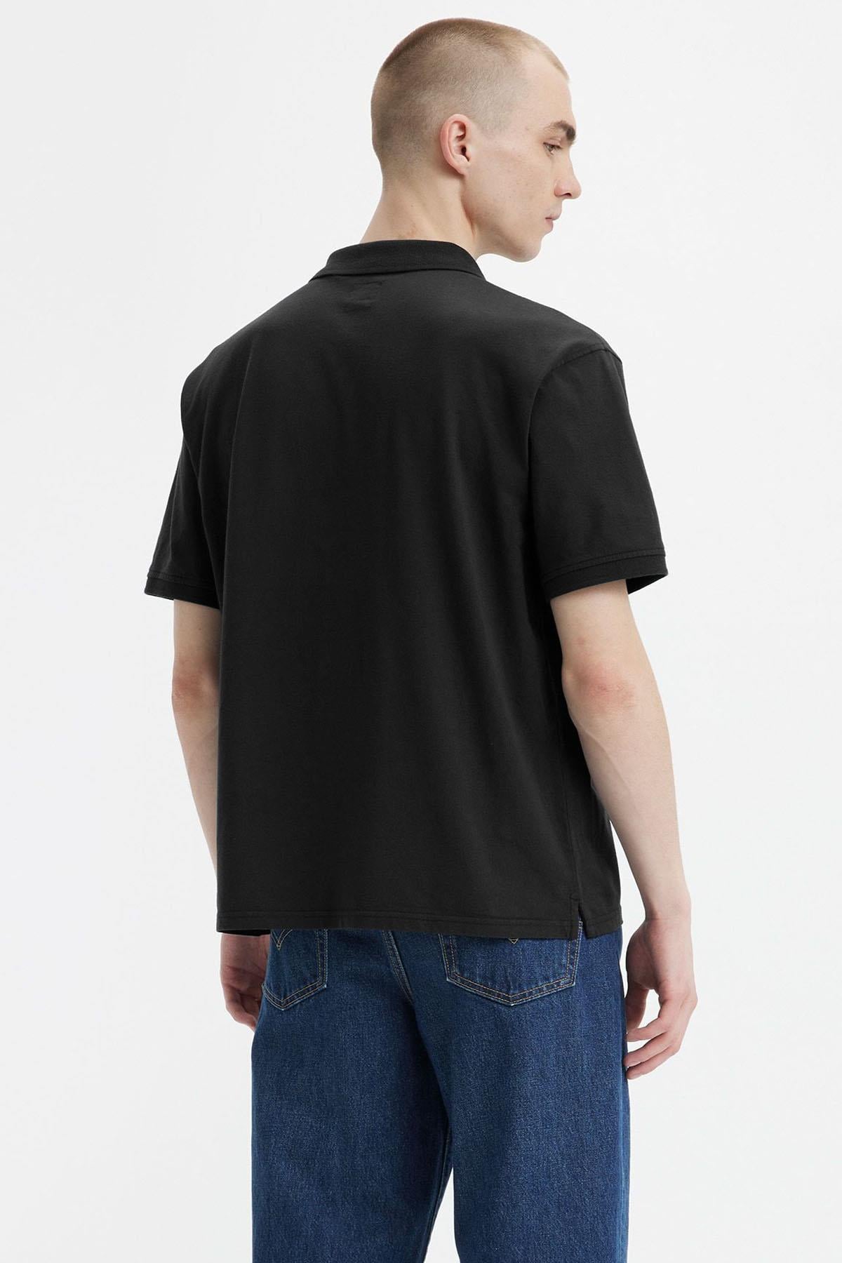 Levi's Erkek Rahat Polo Yaka Siyah T-shirt - A6735-0011 - Levi's - A6735-0011