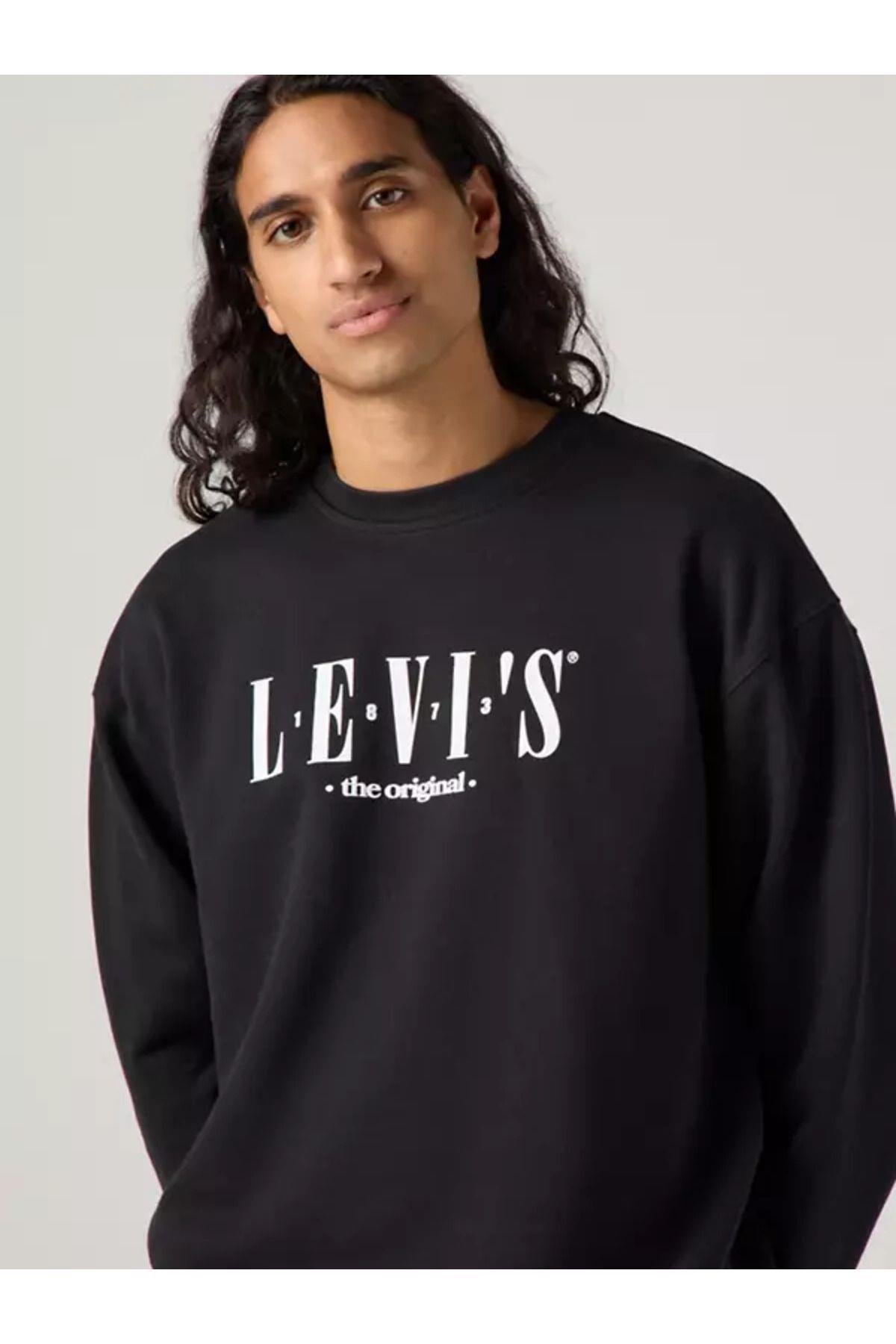 Levi's Erkek Rahat Yuvarlak Yaka Baskılı Sweatshirt - 38712-0455 - Levi's - 38712-0455