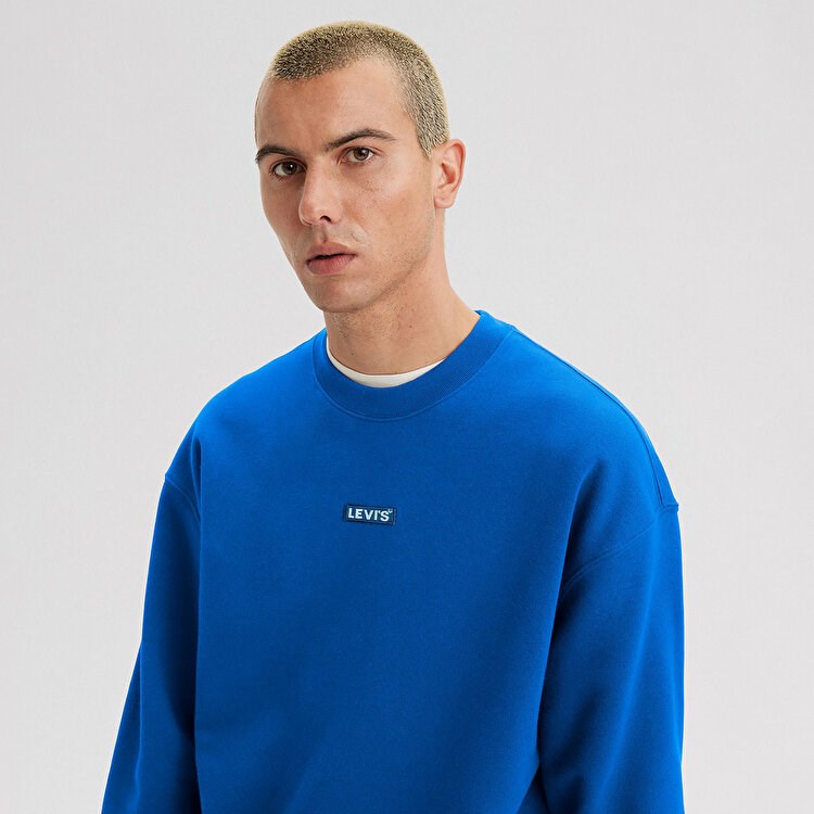 Levi's Erkek Relaxed Bisiklet Yaka Mavi Sweatshirt-A4230-0021 - Levi's - A4230-0021