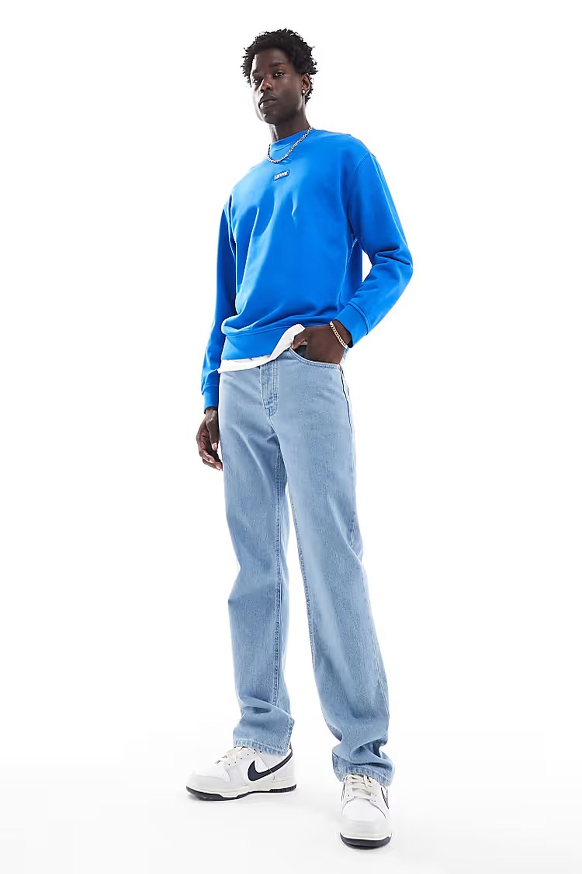 Levi's Erkek Relaxed Bisiklet Yaka Mavi Sweatshirt-A4230-0021 - Levi's - A4230-0021
