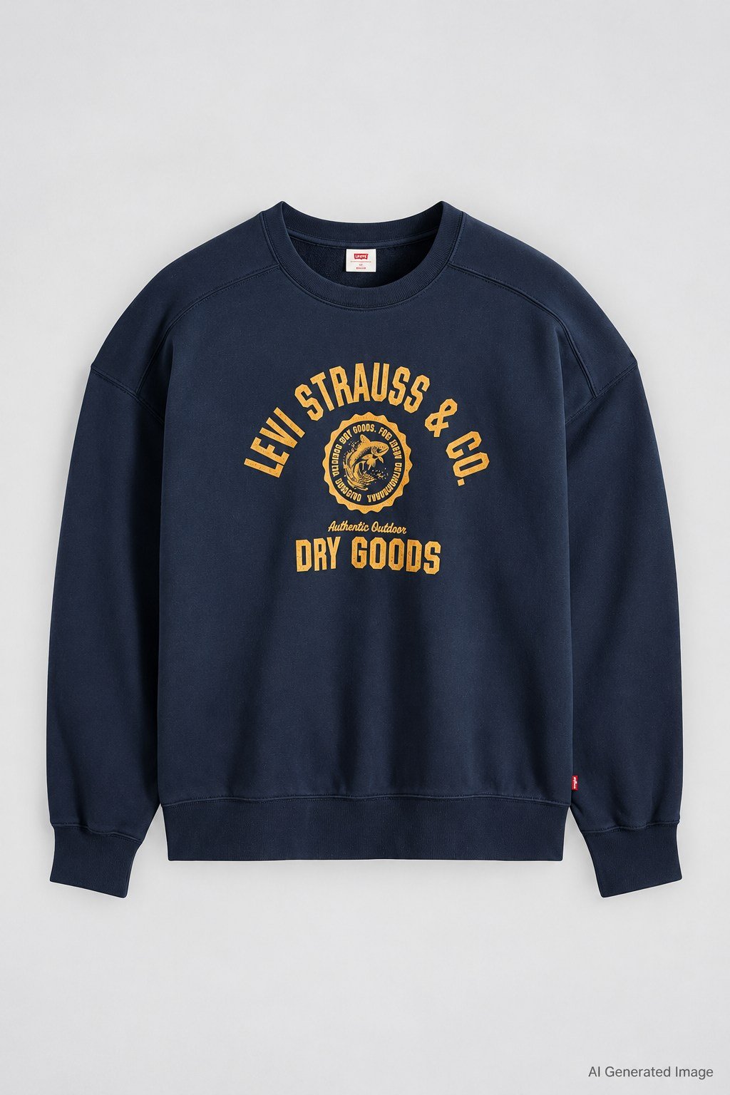 Levi's Erkek Relaxed Fit Baskılı Lacivert Sweatshirt-005PK-0013 - Levi's - 005PK-0013